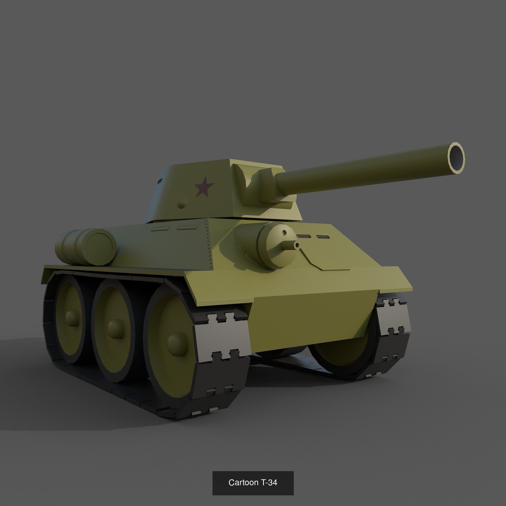 Cartoon tanks 3D Model Collection_5