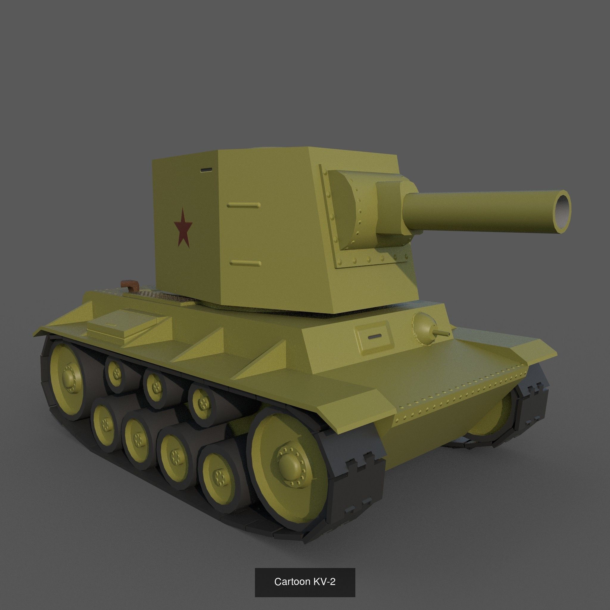 Cartoon tanks 3D Model Collection_15