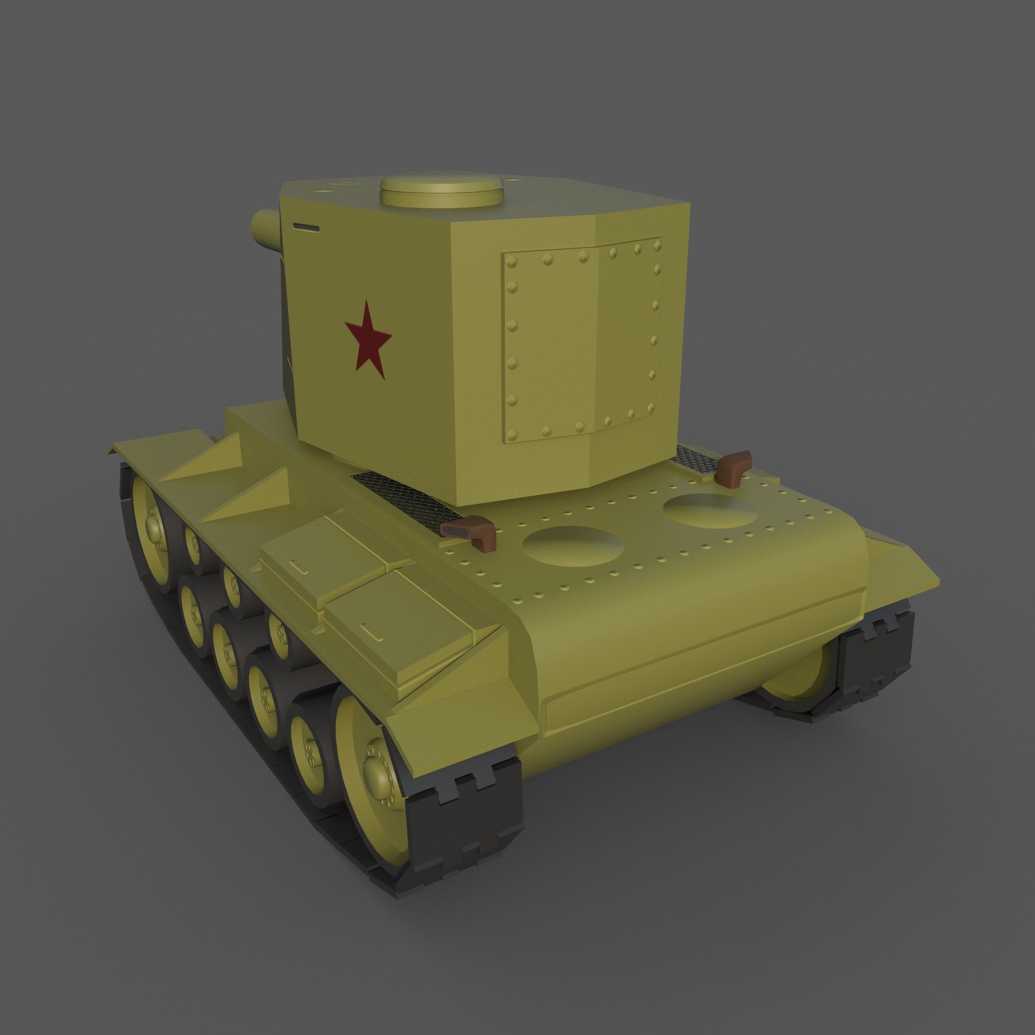 Cartoon tanks 3D Model Collection_17