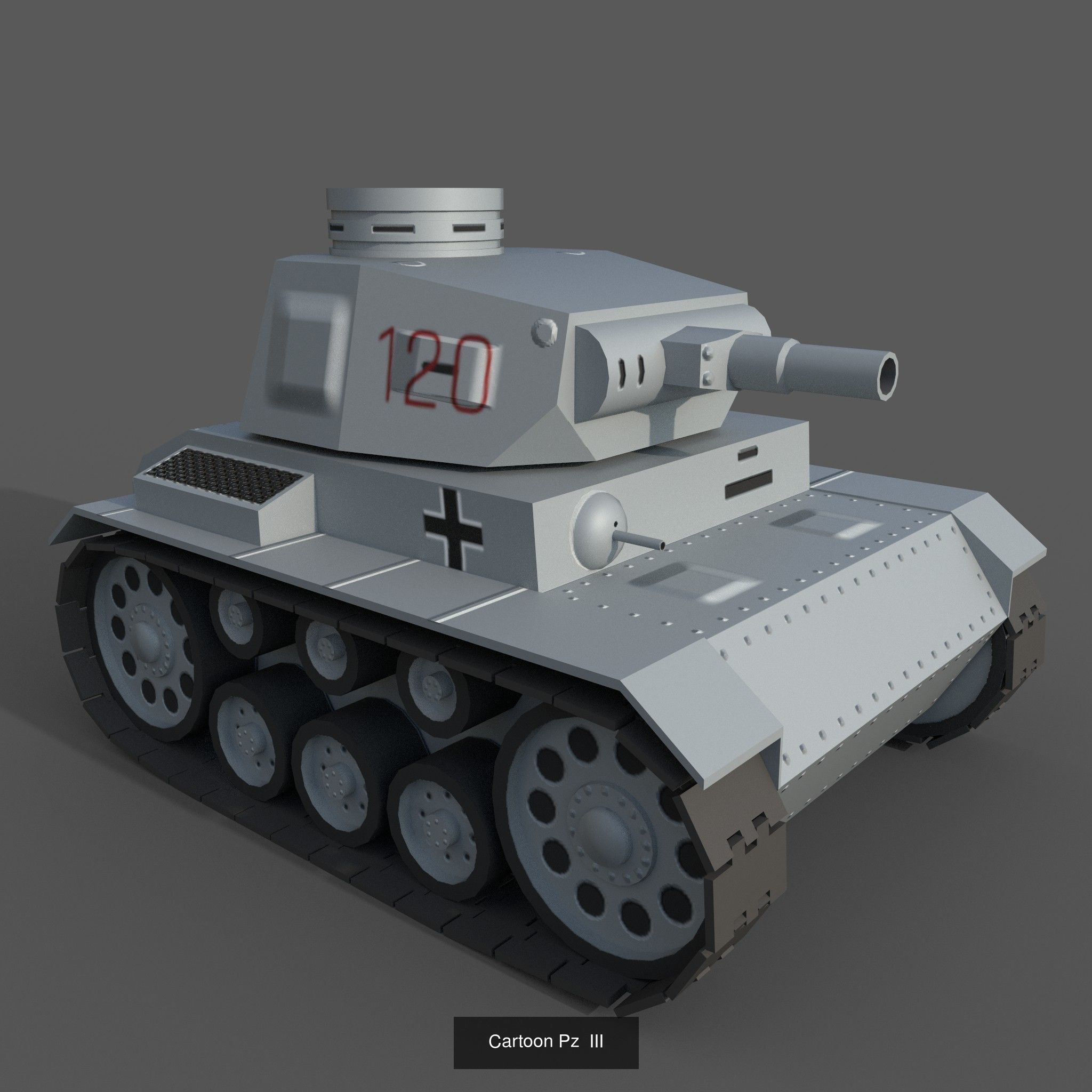 Cartoon tanks 3D Model Collection_10