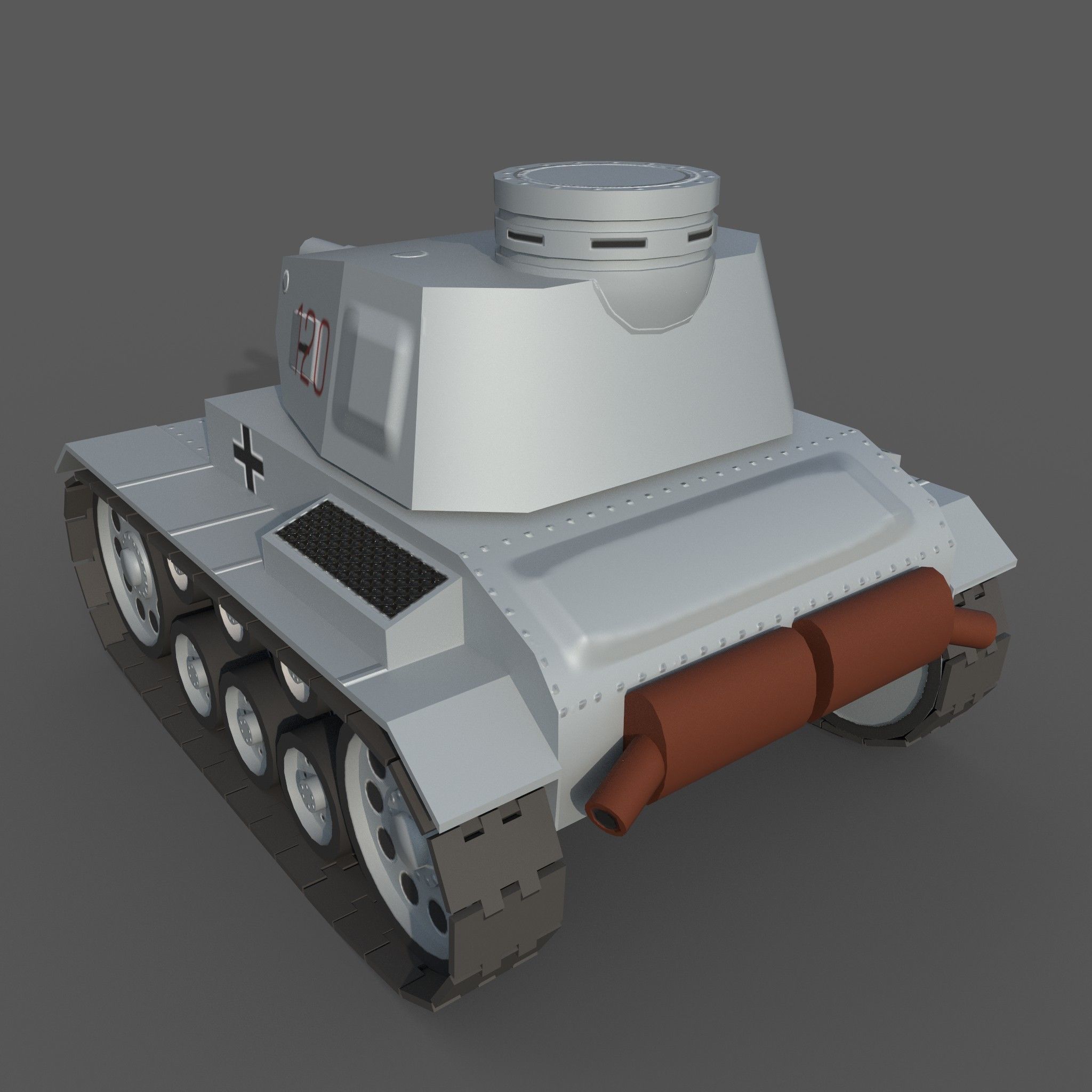 Cartoon tanks 3D Model Collection_12