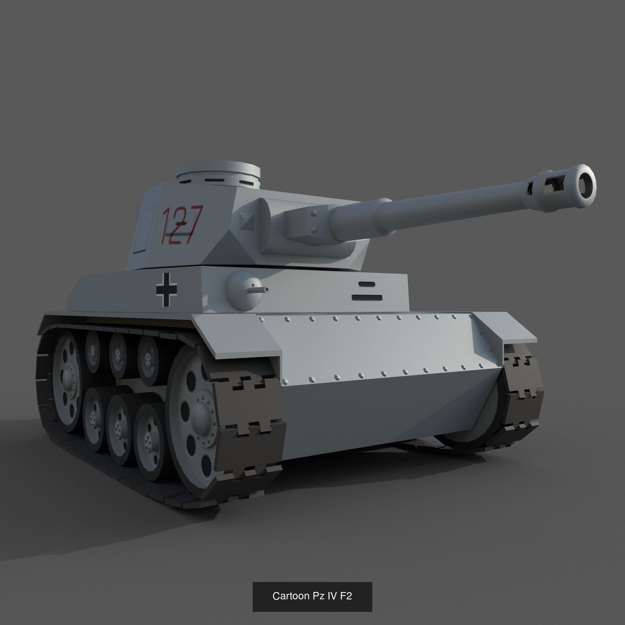 Cartoon tanks 3D Model Collection_20
