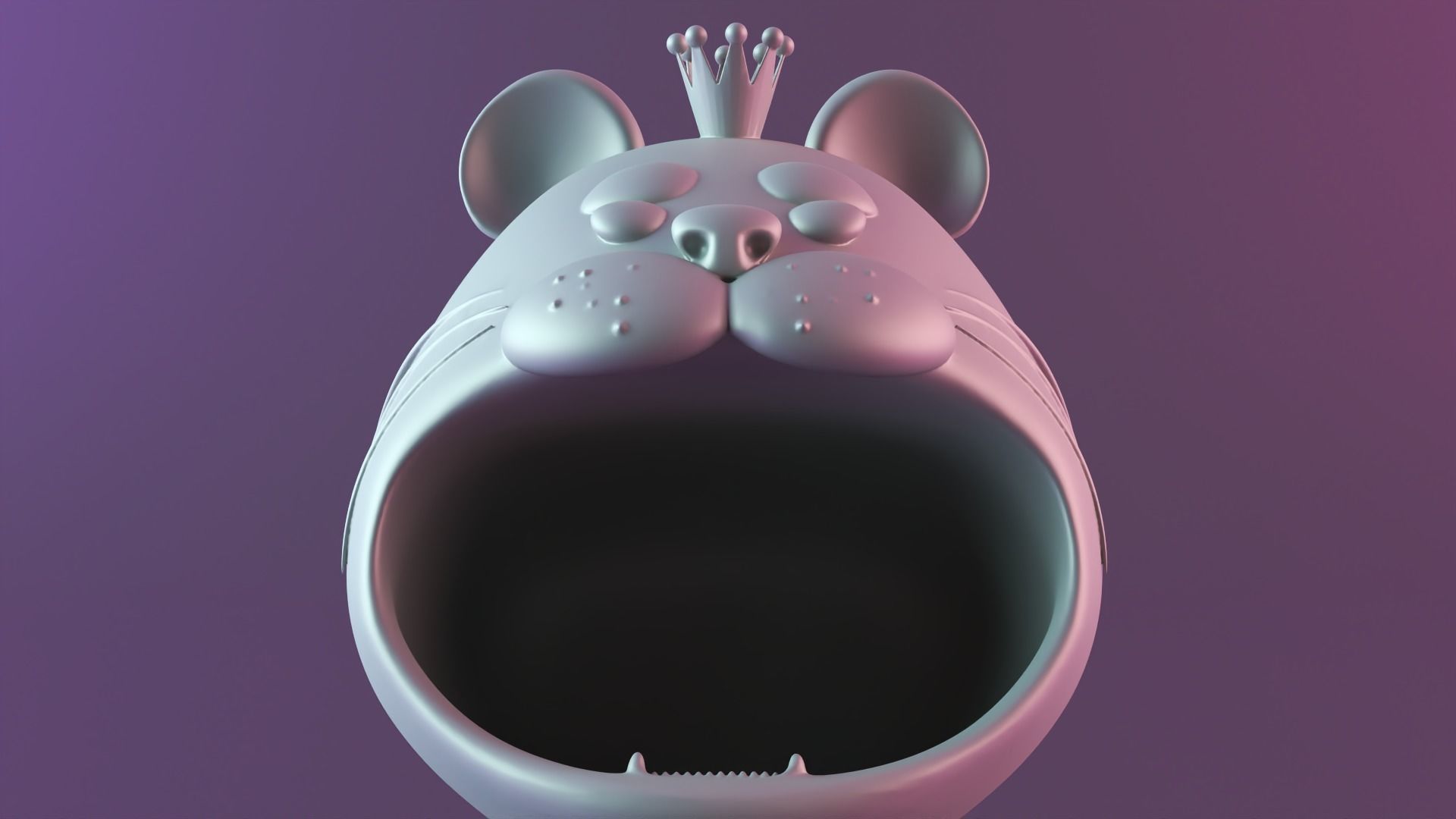 Tiger Sculpture Desk Organizer Entryway Key Holder 3D print model_7