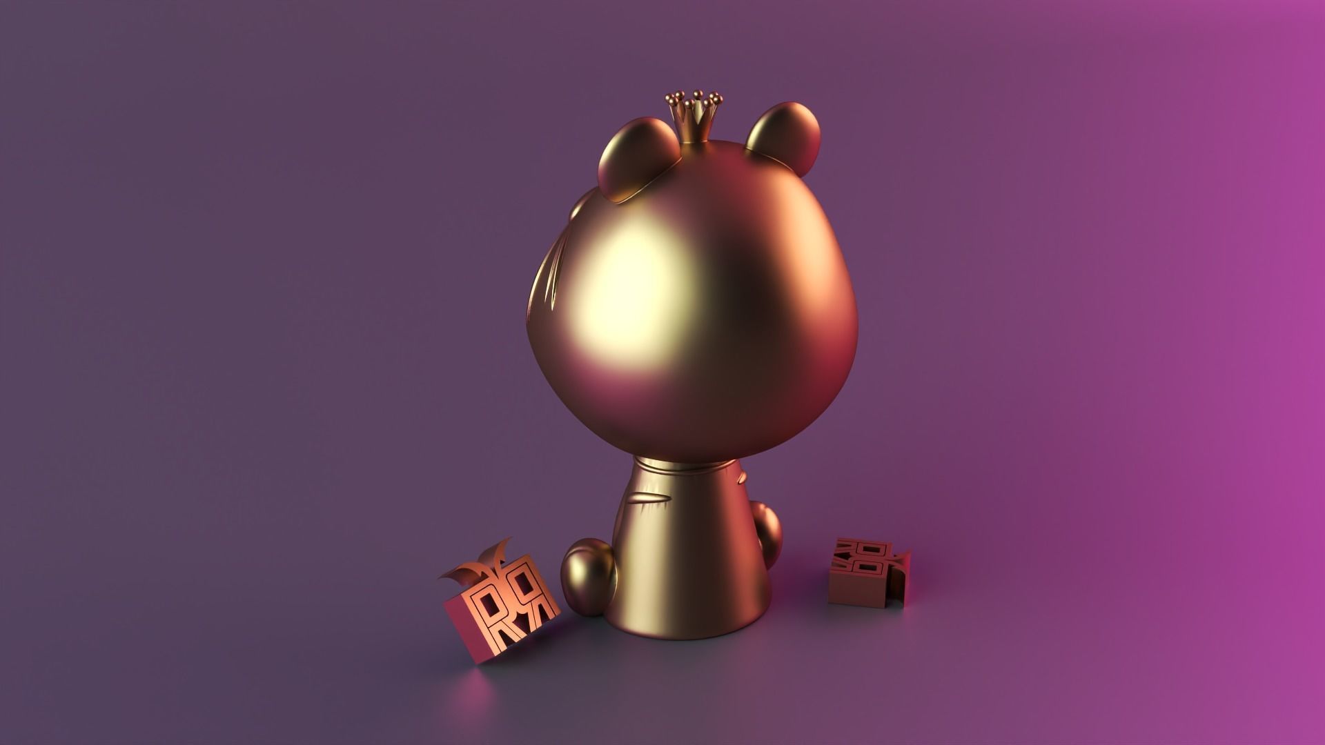 Tiger Sculpture Desk Organizer Entryway Key Holder 3D print model_6