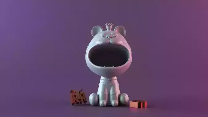 Tiger Sculpture Desk Organizer Entryway Key Holder