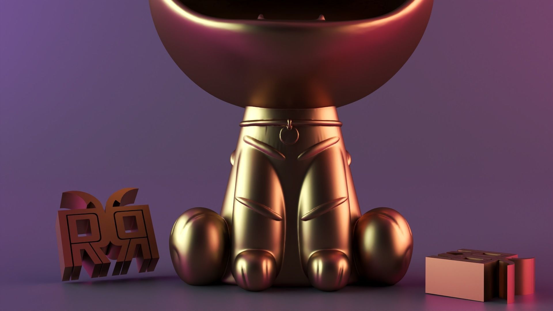 Tiger Sculpture Desk Organizer Entryway Key Holder 3D print model_11