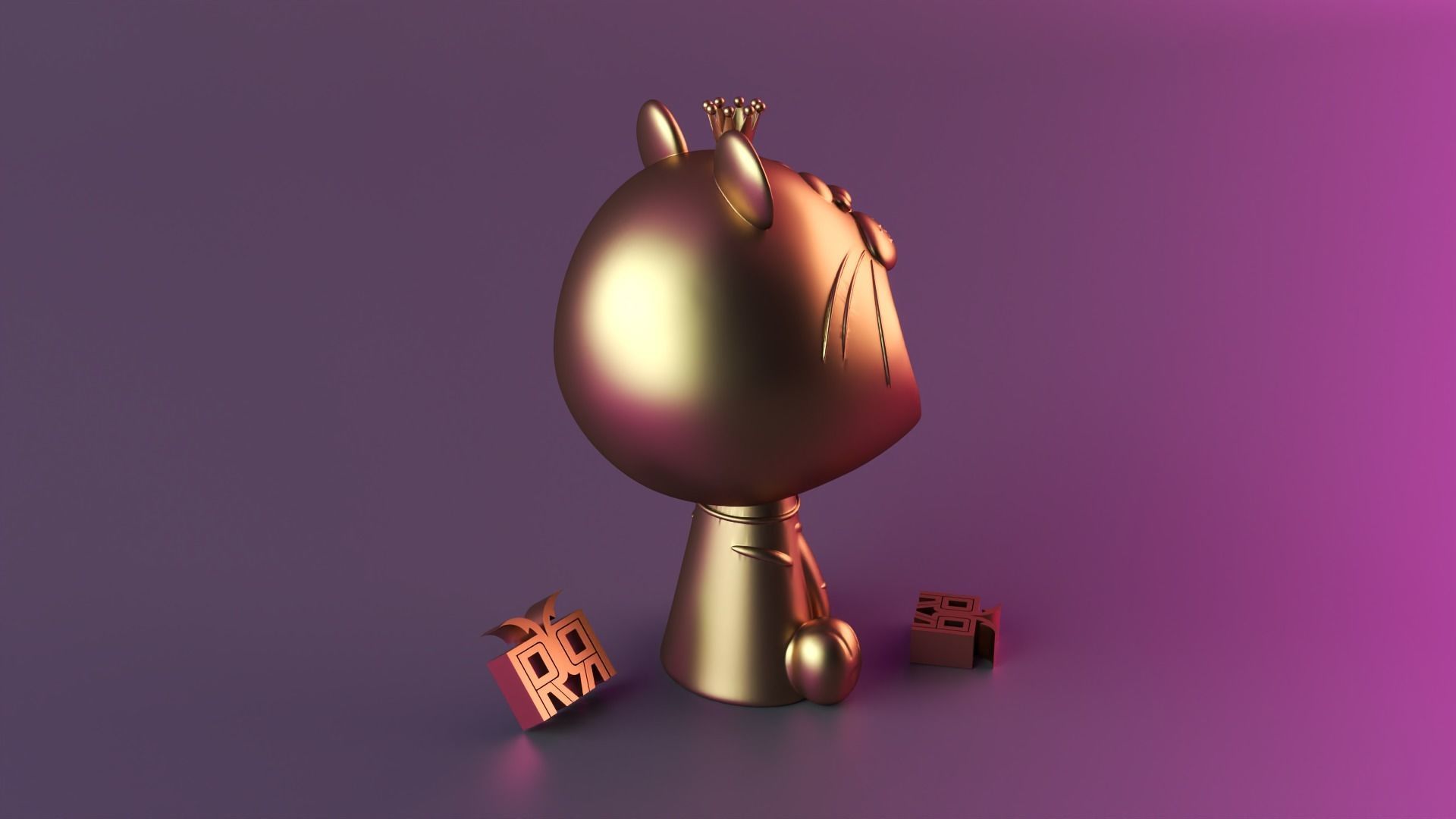 Tiger Sculpture Desk Organizer Entryway Key Holder 3D print model_5