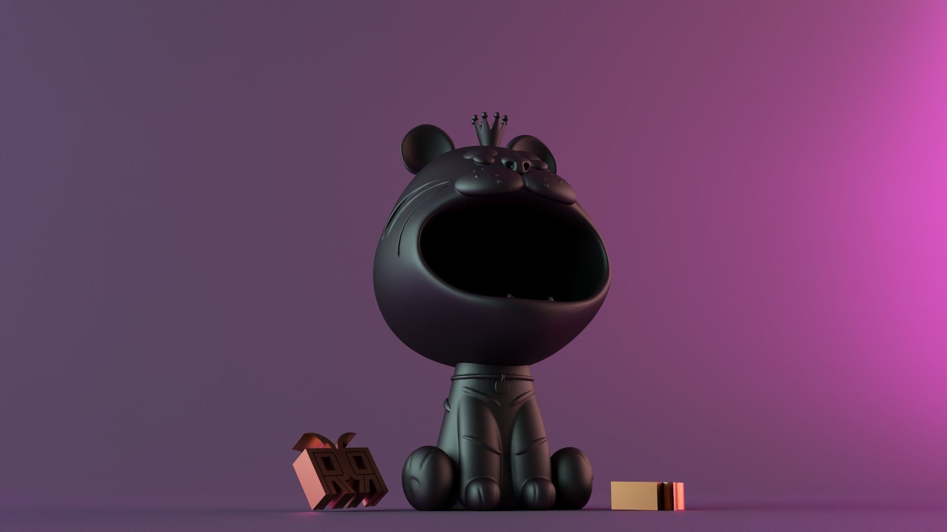 Tiger Sculpture Desk Organizer Entryway Key Holder 3D print model_12