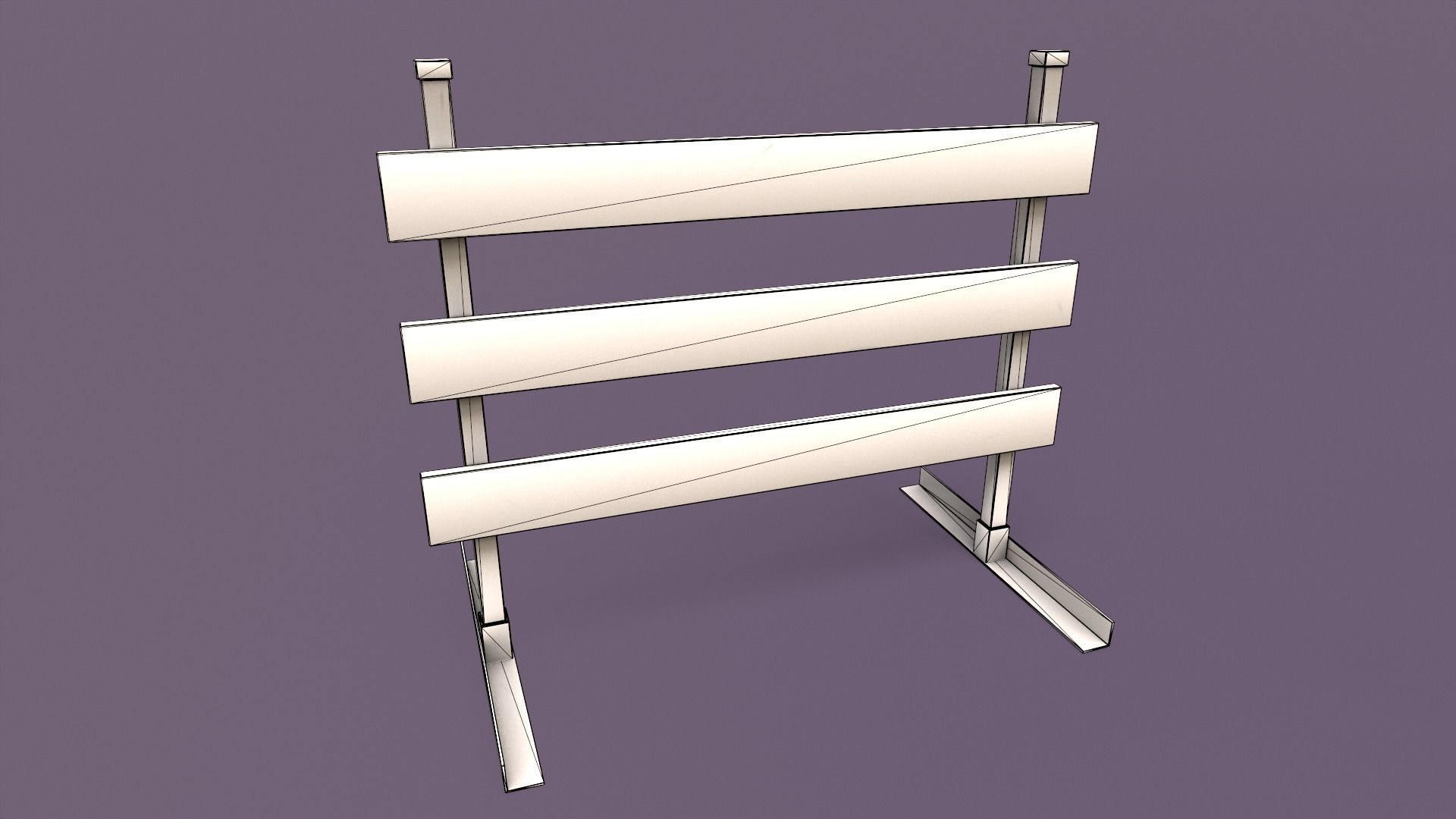 Traffic Objects Pack Low-poly 3D model_12