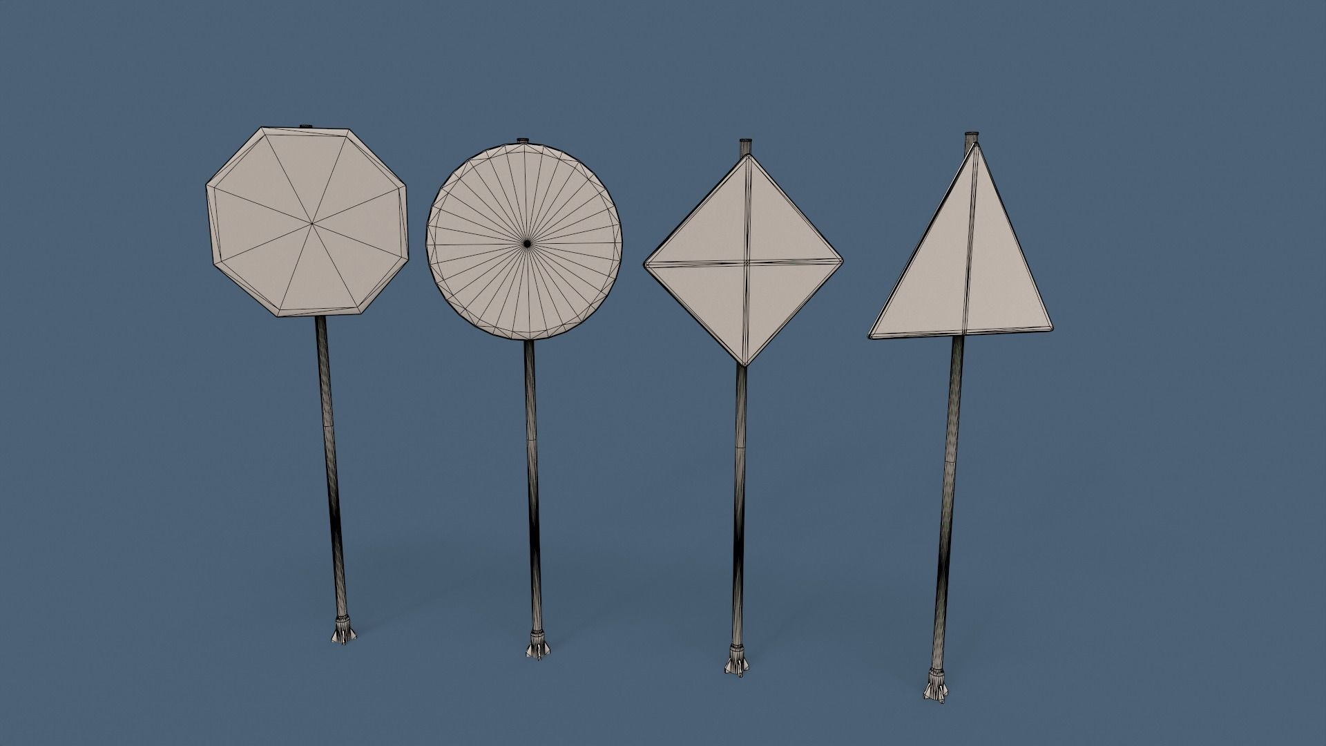 Traffic Objects Pack Low-poly 3D model_21