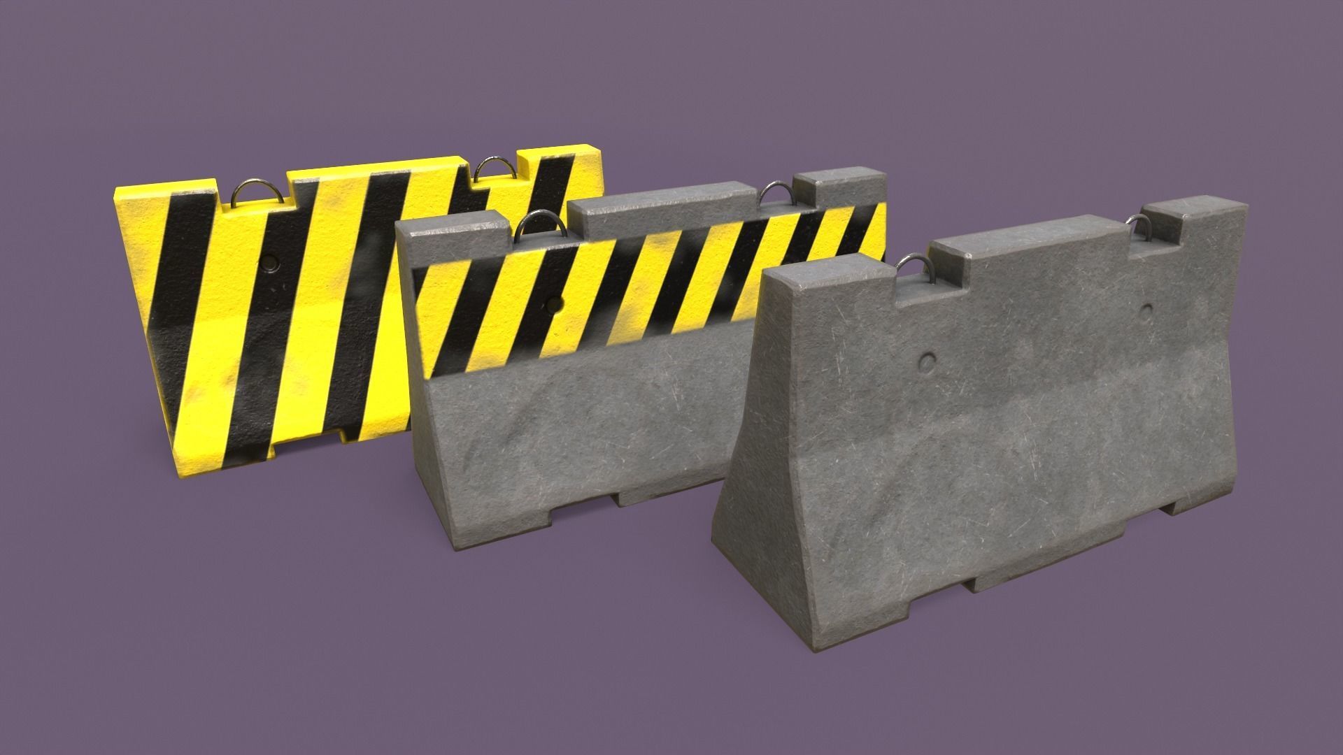 Traffic Objects Pack Low-poly 3D model_9