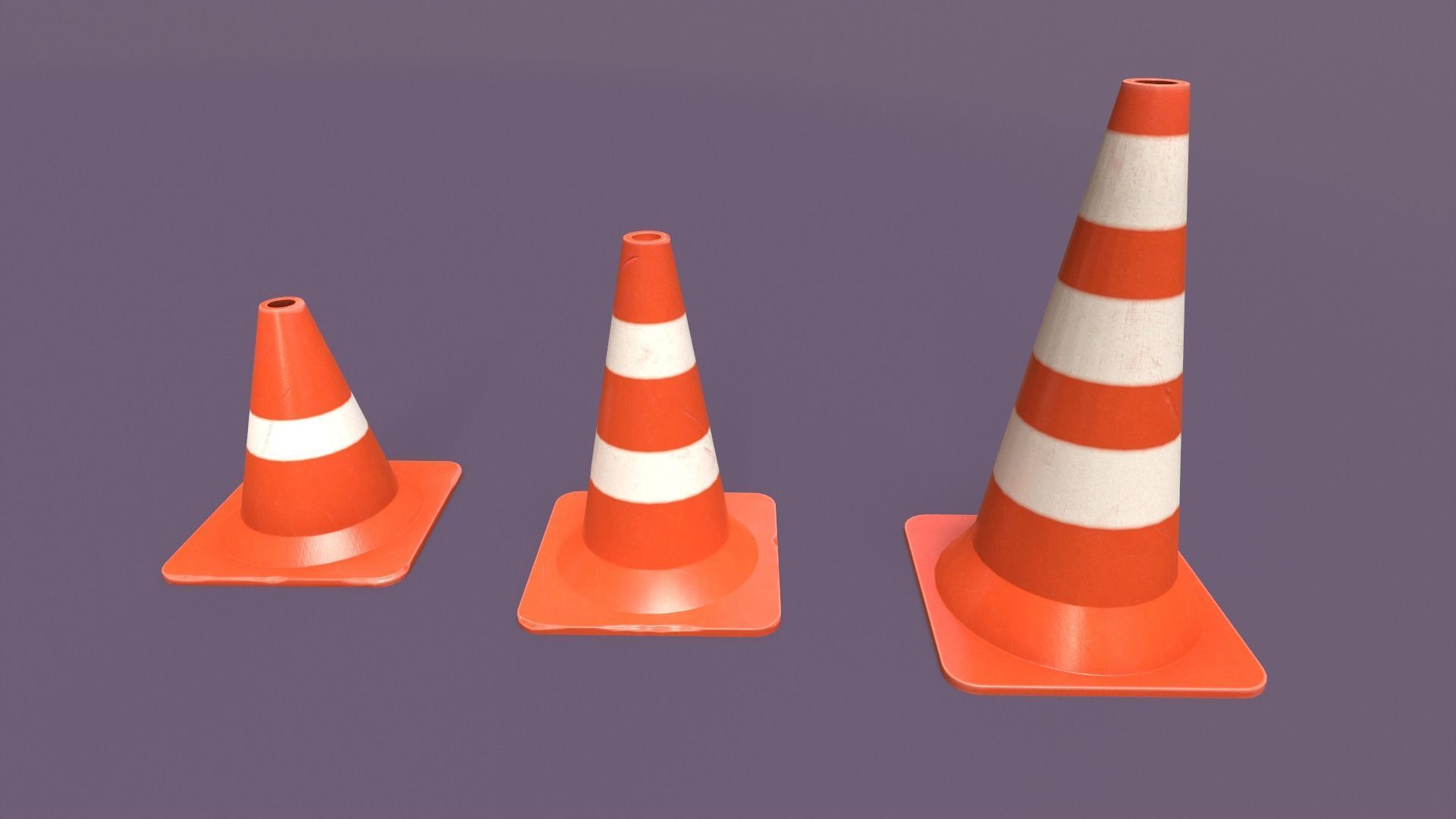 Traffic Objects Pack Low-poly 3D model_3