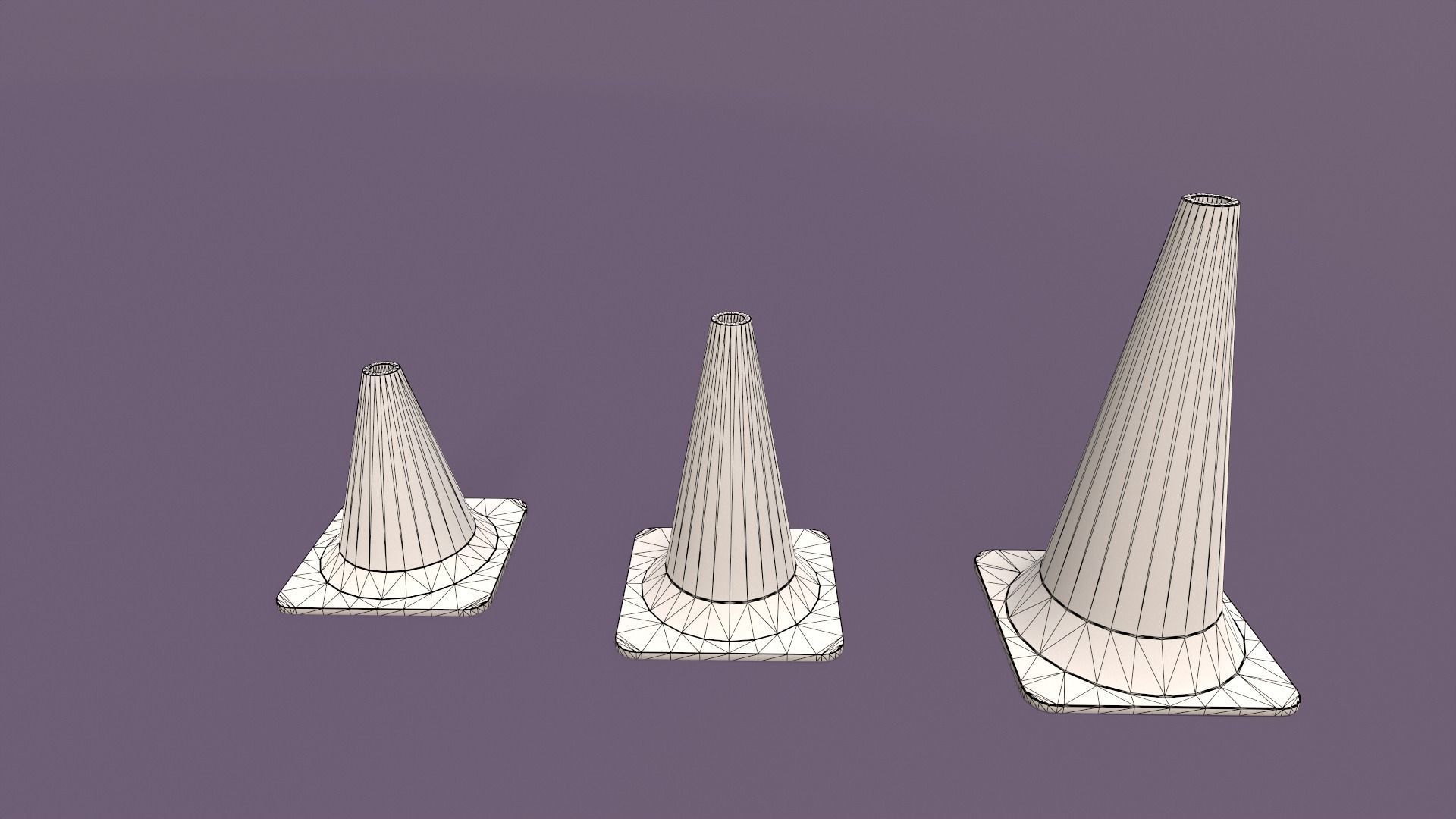 Traffic Objects Pack Low-poly 3D model_4