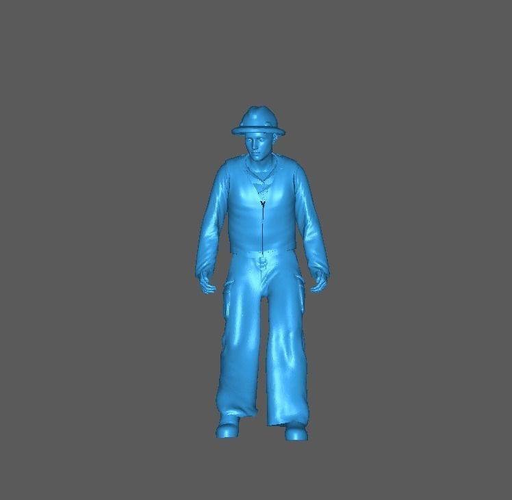 Figure Pasukan Oren Garbage Man in 1-64 Scale 3D print model_9