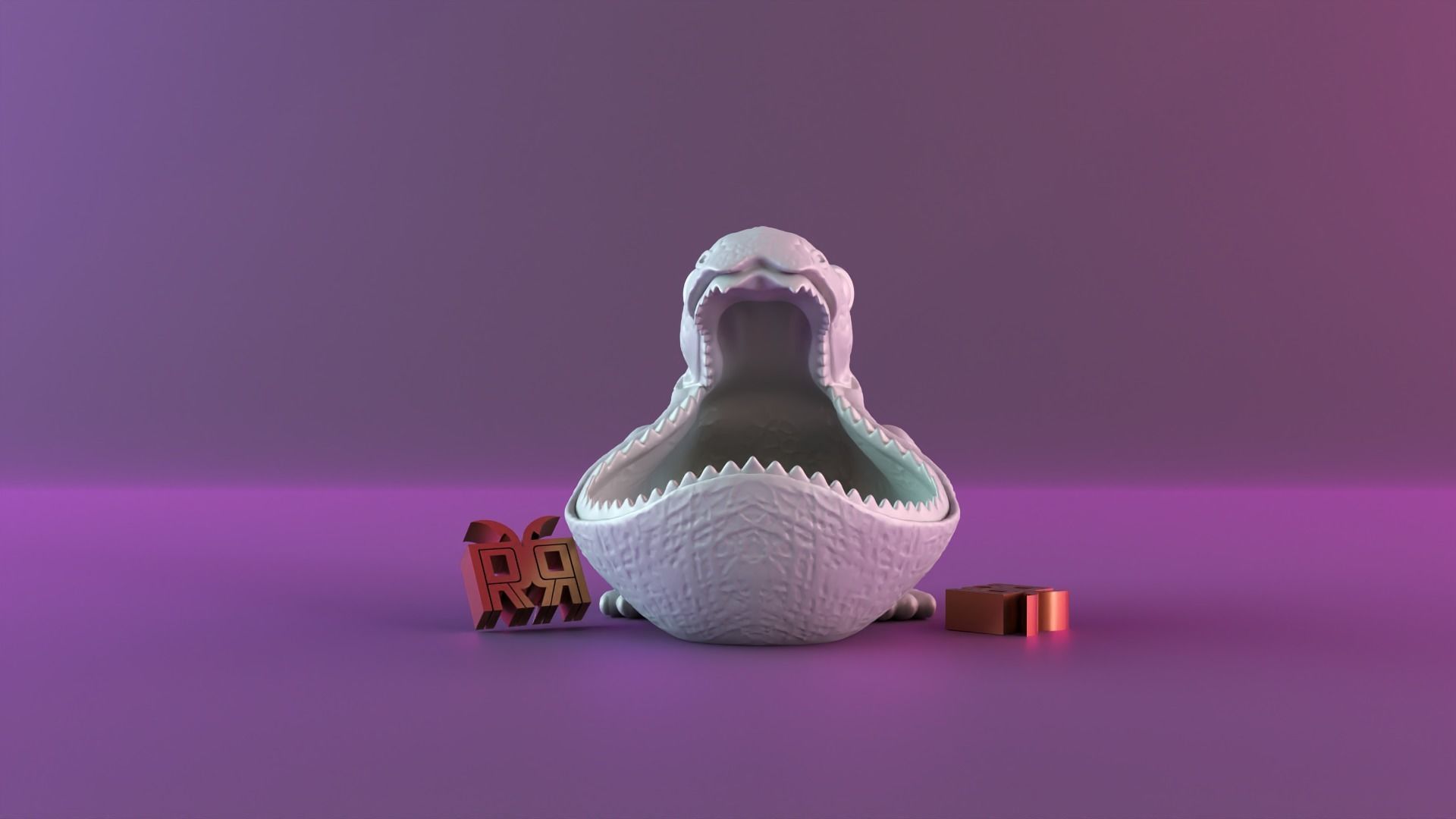 Tiger Sculpture Desk Organizer Entryway Key Holder 3D print model_10