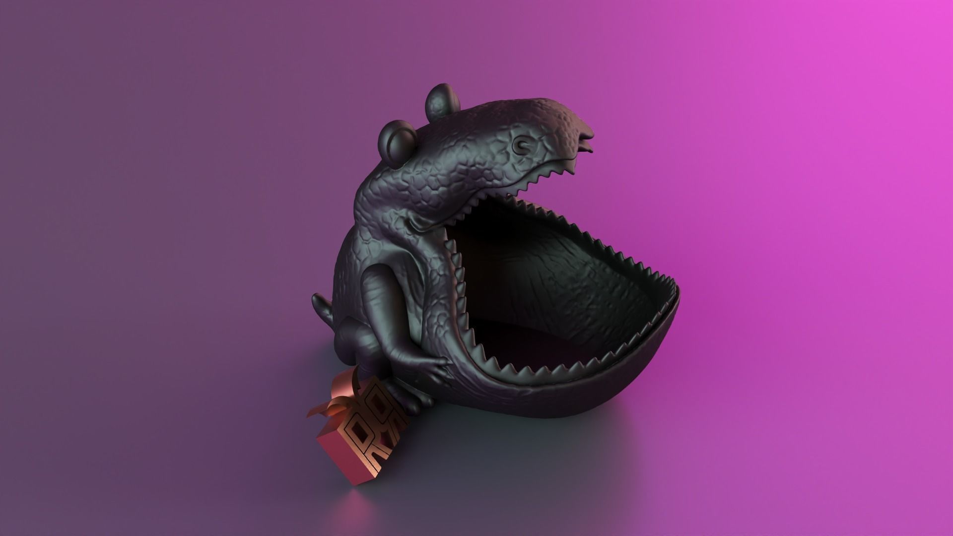 Tiger Sculpture Desk Organizer Entryway Key Holder 3D print model_1