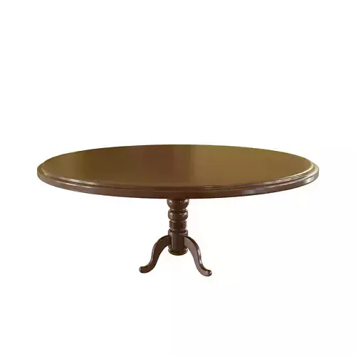 Antique Round Table 3D Model