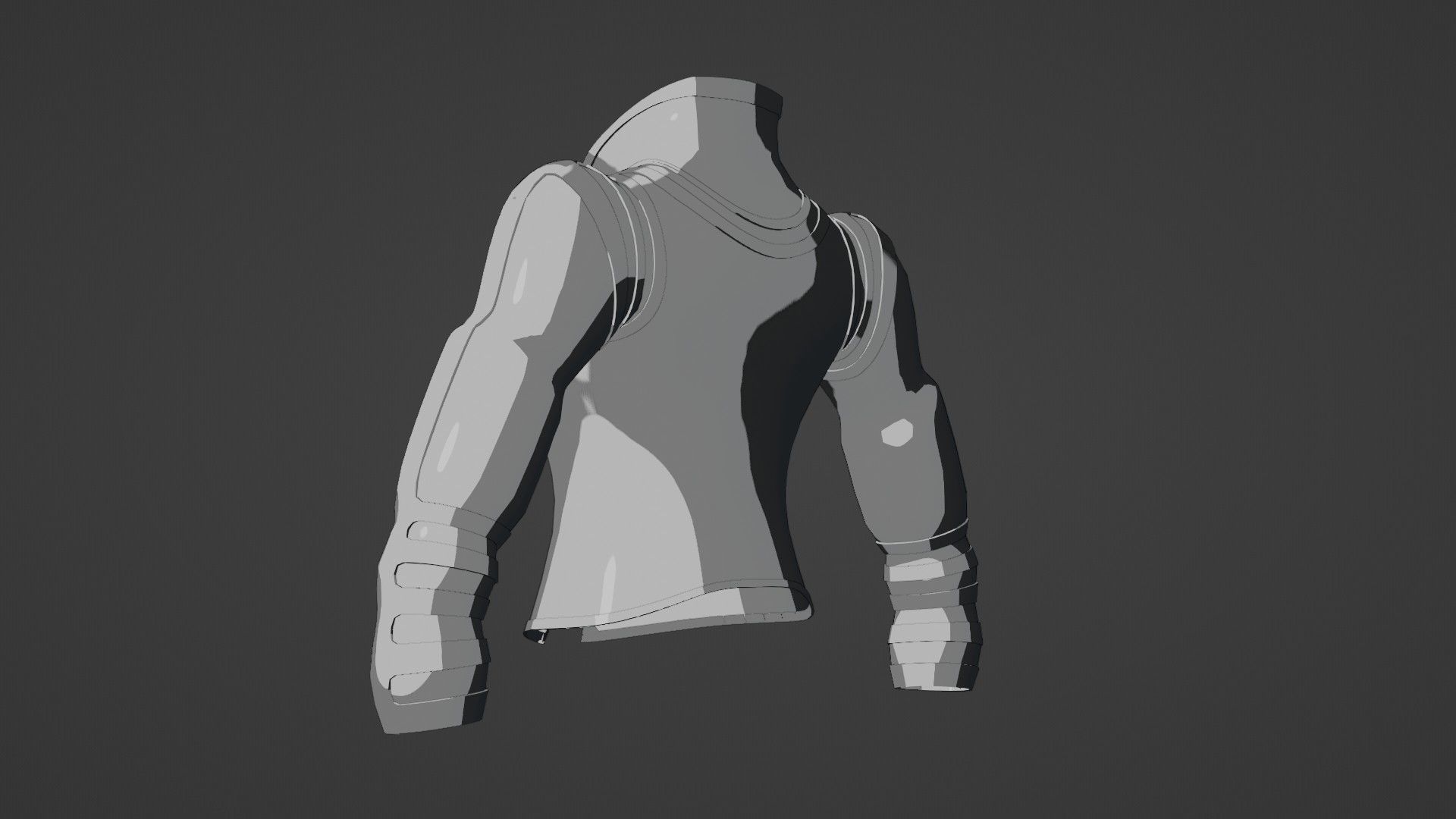 Female jacket Low-poly 3D model_30