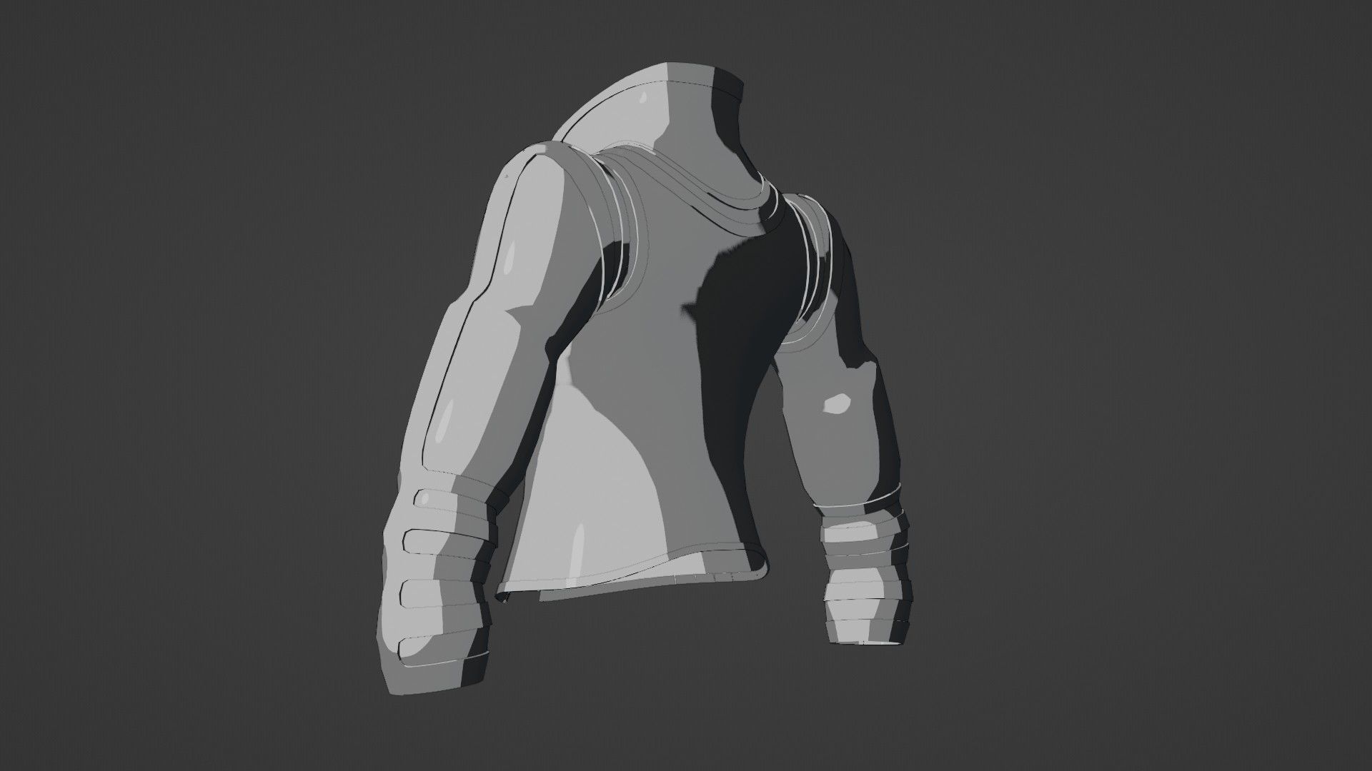 Female jacket Low-poly 3D model_28