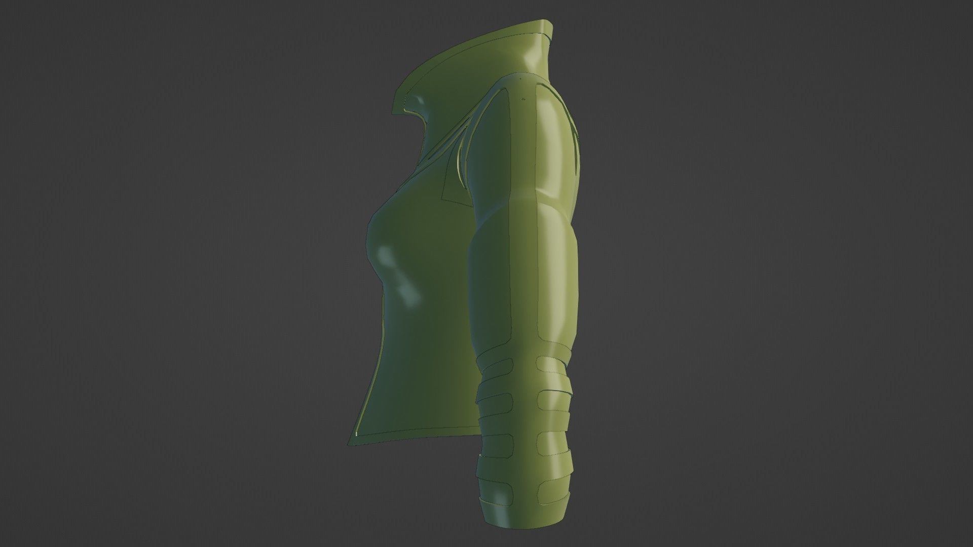 Female jacket Low-poly 3D model_19