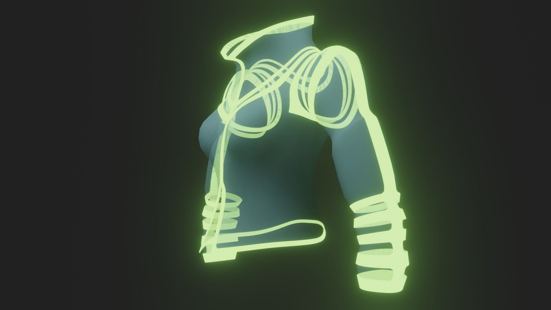 Female jacket Low-poly 3D model_15