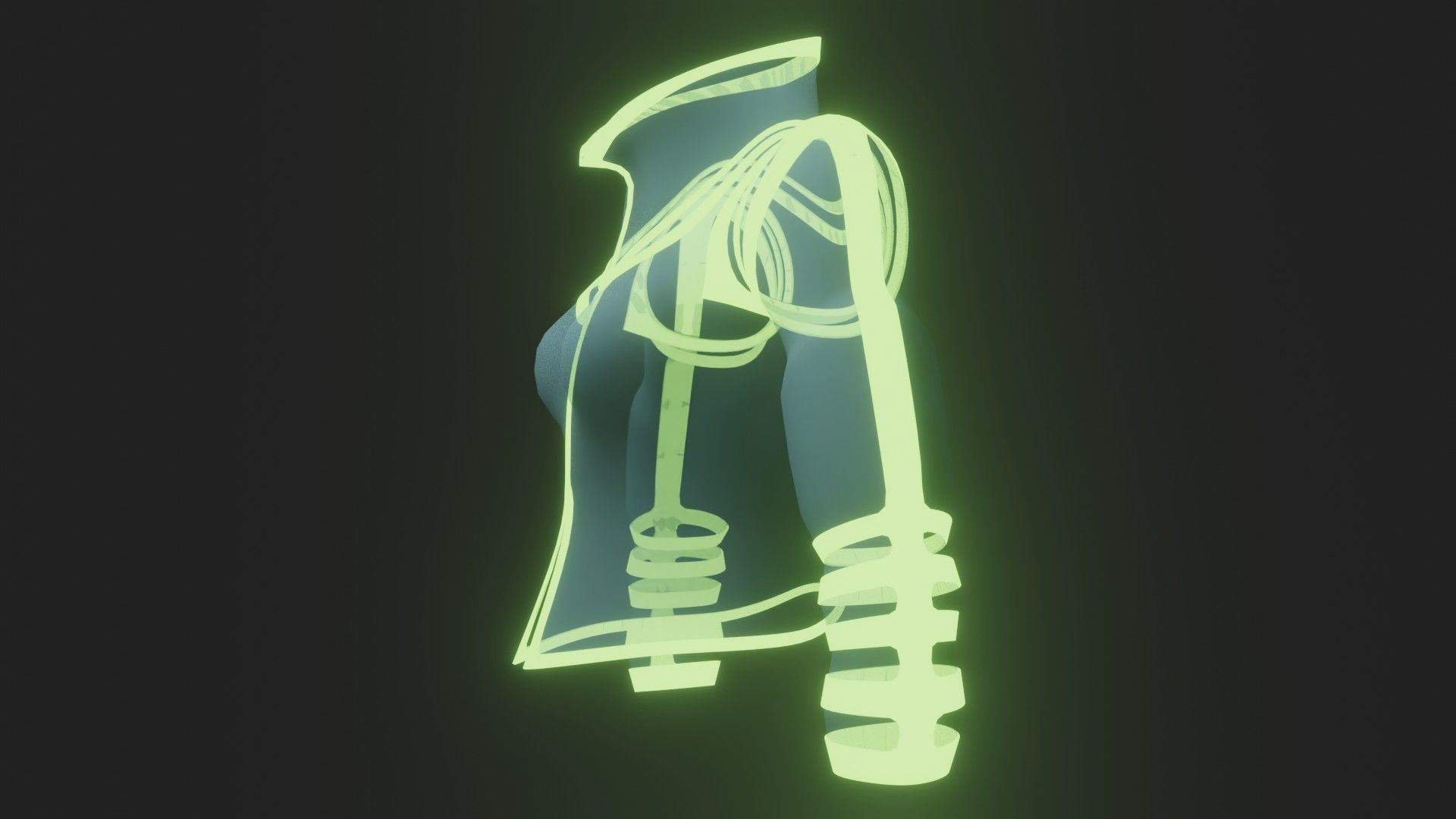 Female jacket Low-poly 3D model_18