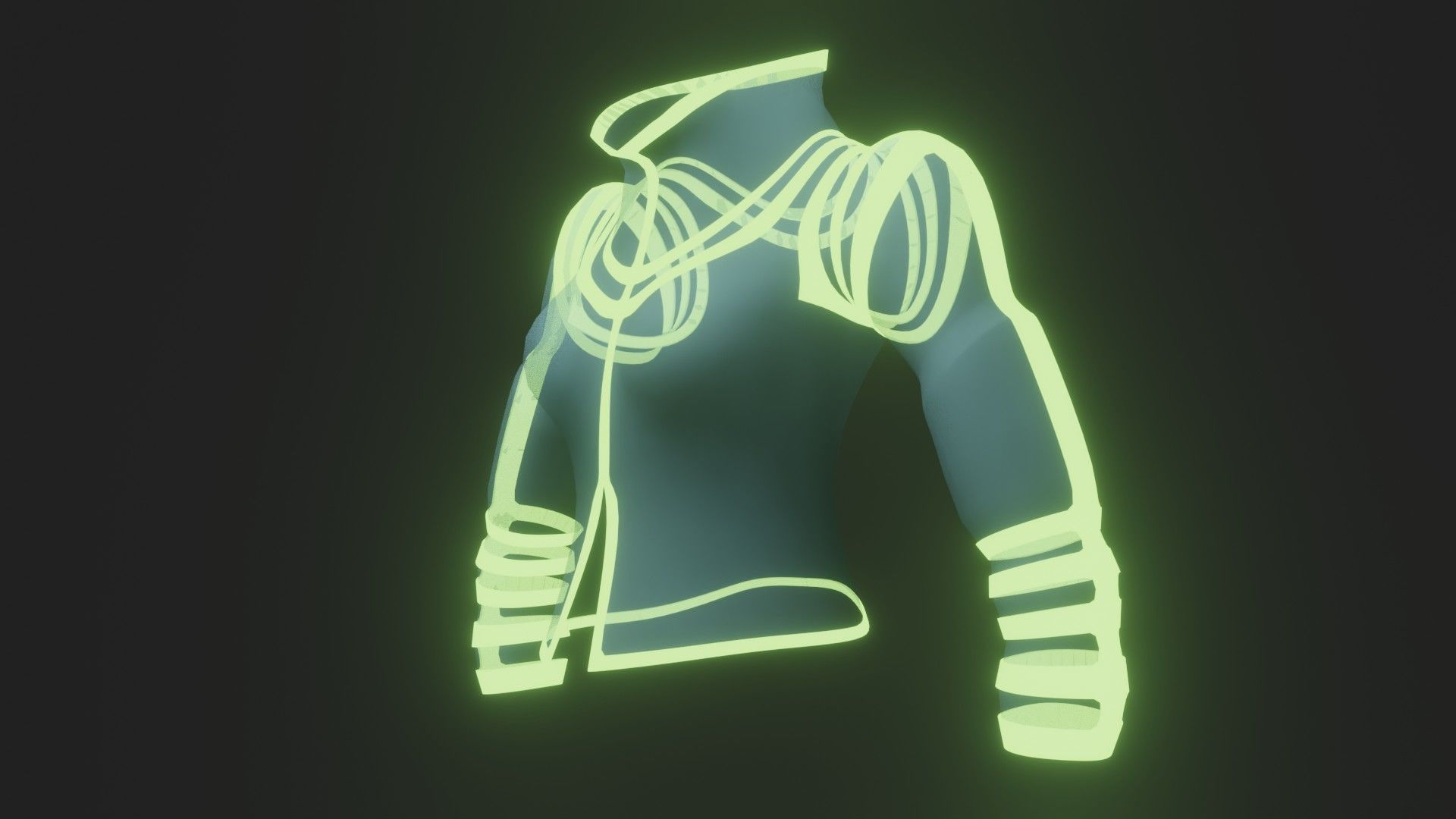 Female jacket Low-poly 3D model_14