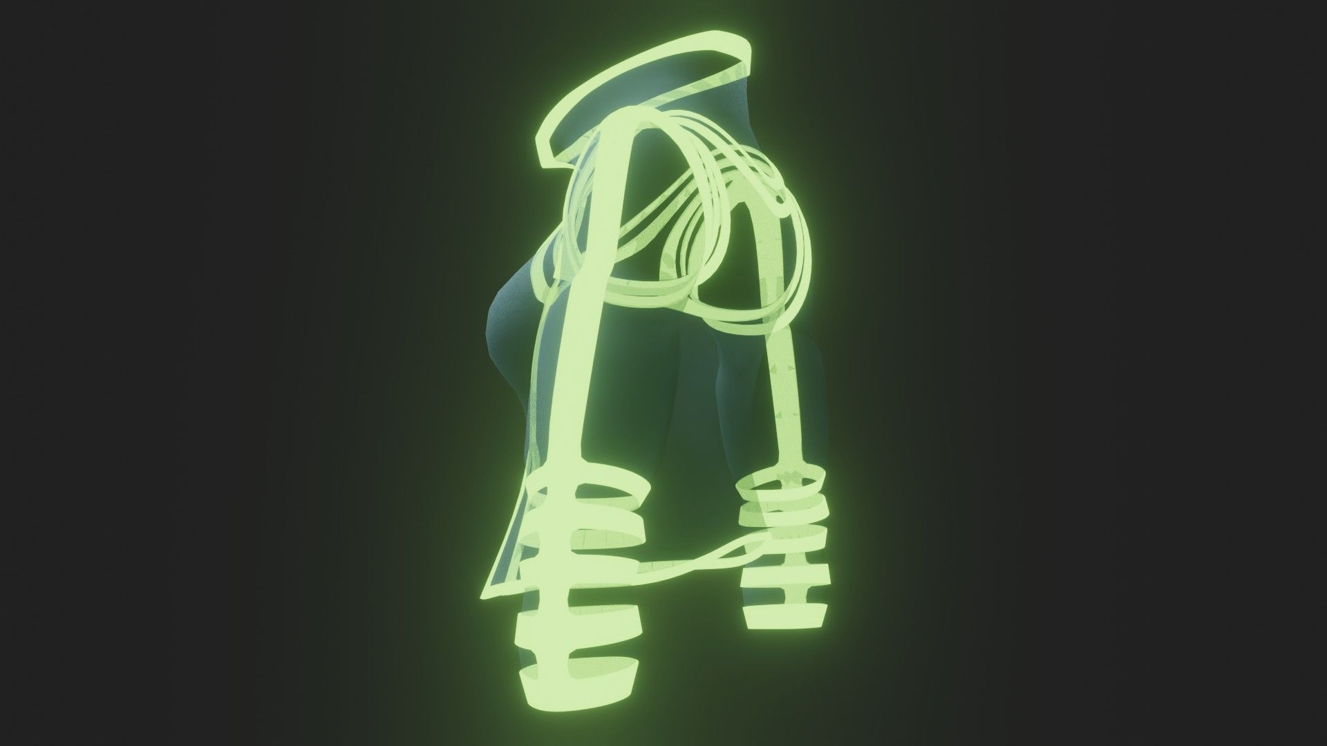 Female jacket Low-poly 3D model_21