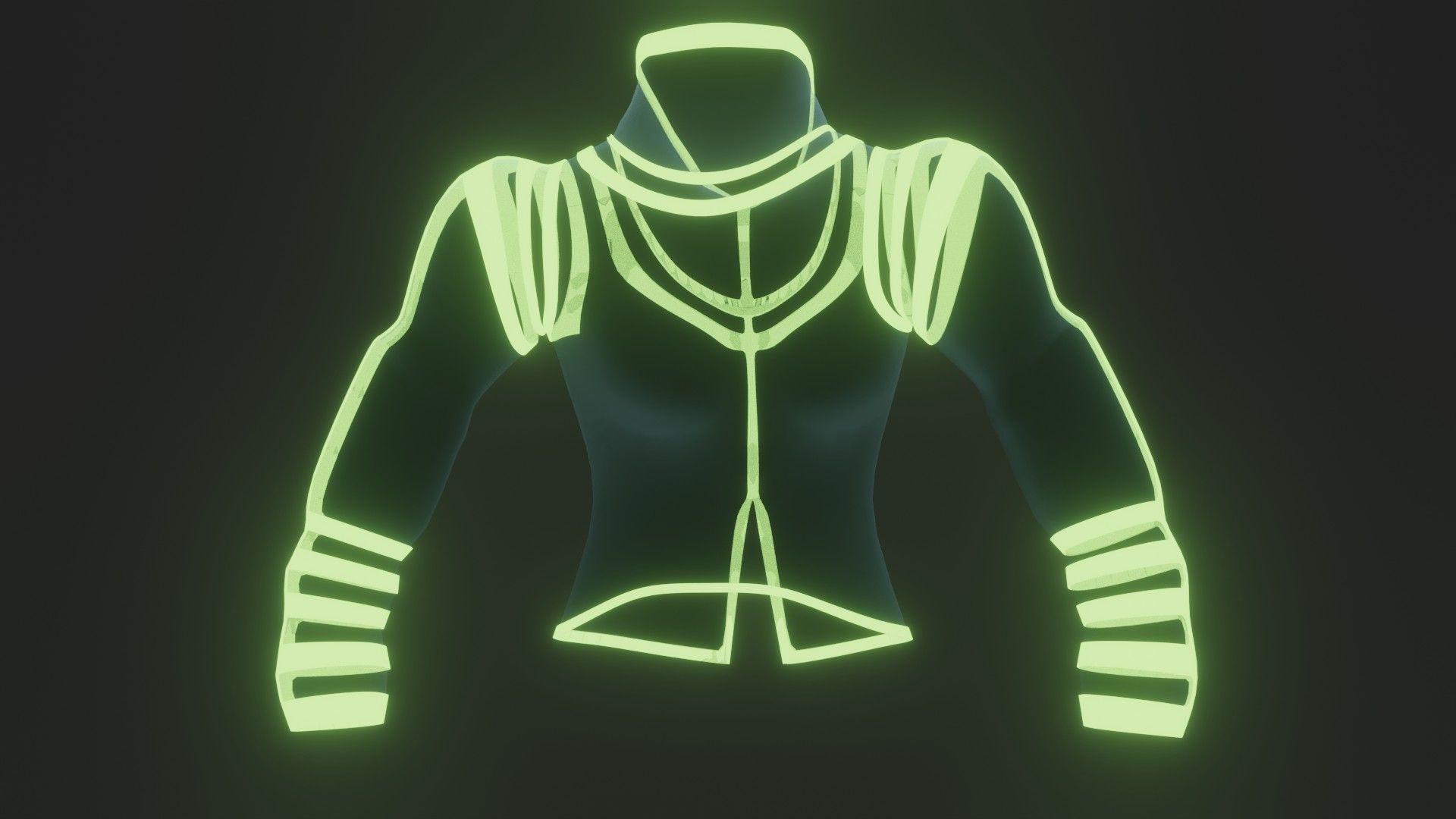 Female jacket Low-poly 3D model_43