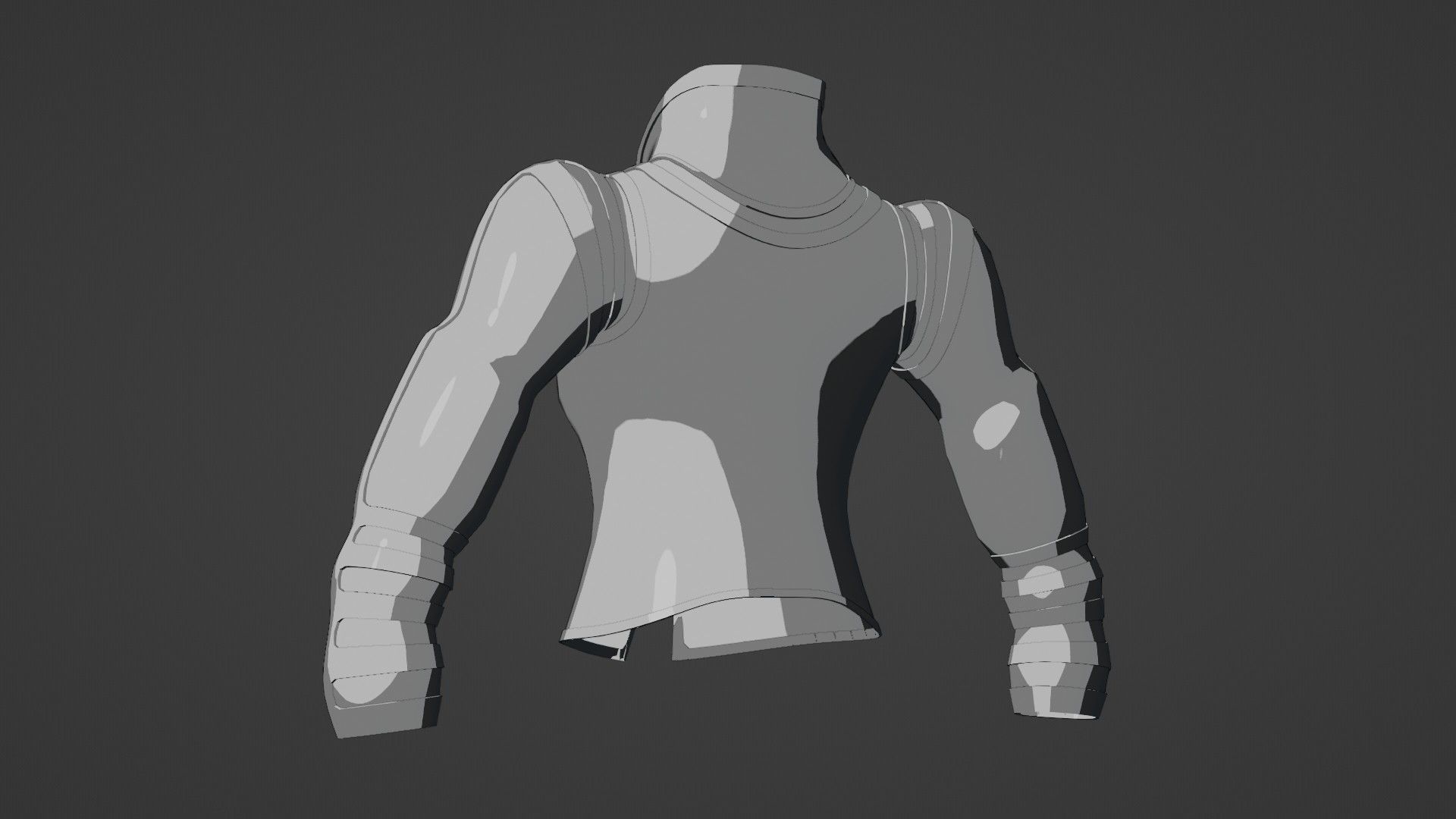 Female jacket Low-poly 3D model_35