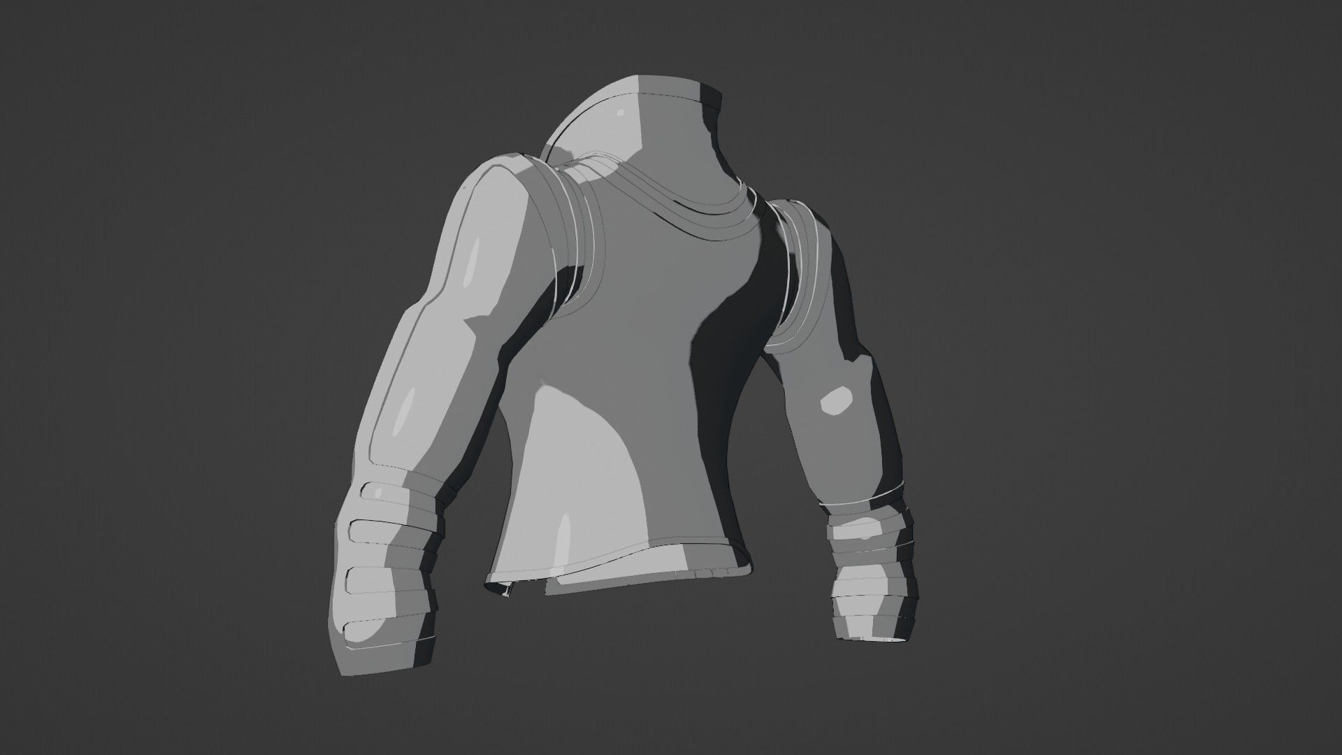 Female jacket Low-poly 3D model_31