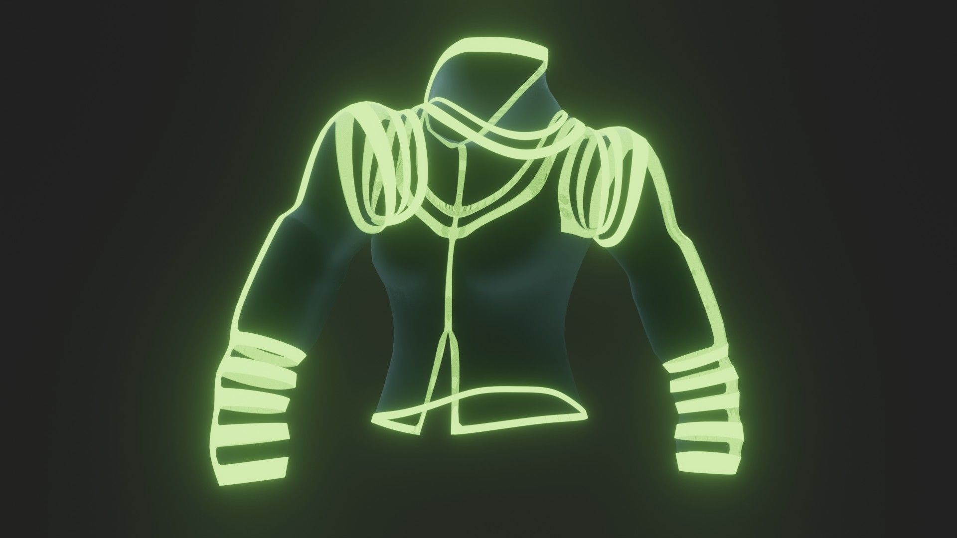 Female jacket Low-poly 3D model_36