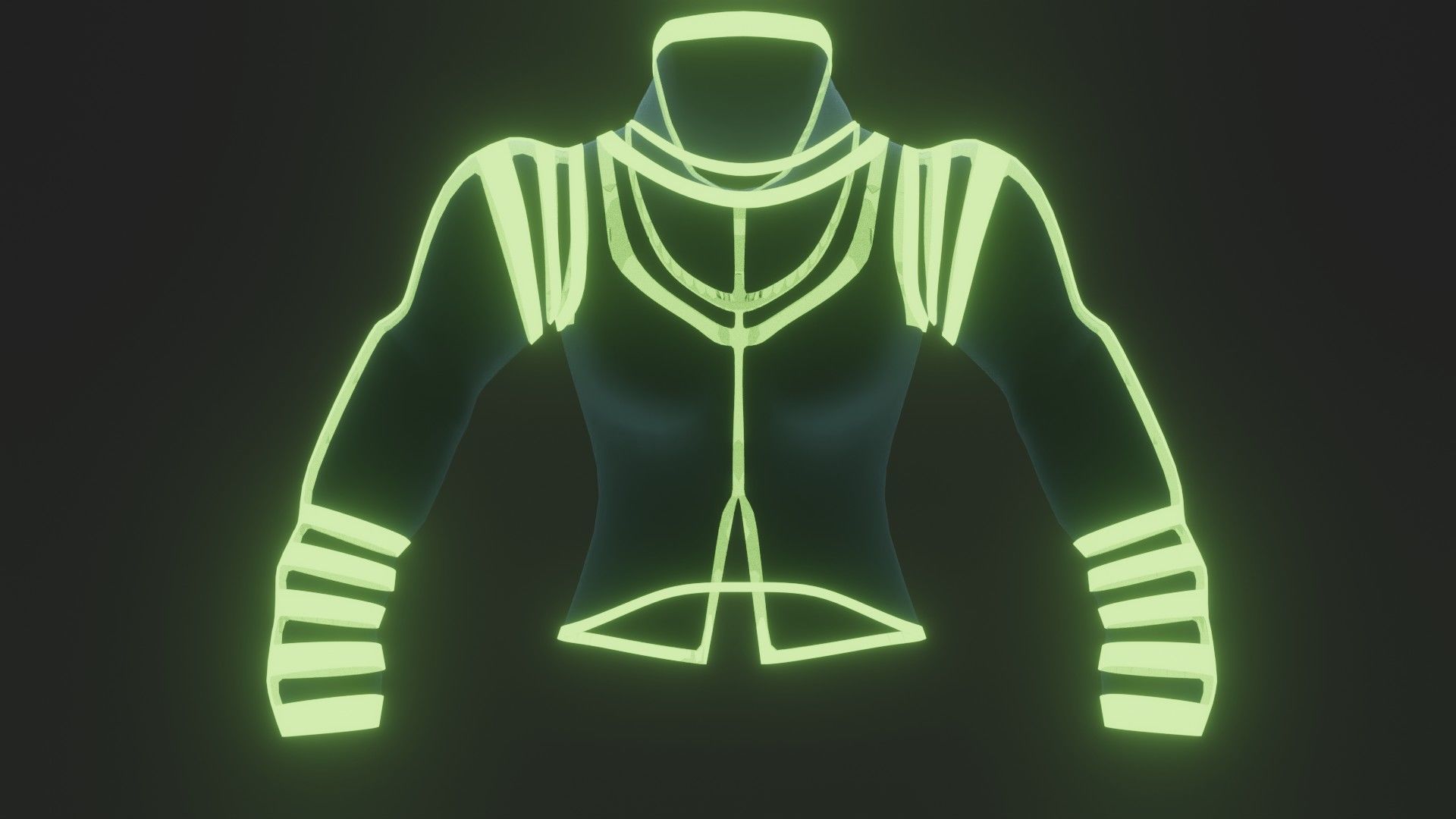 Female jacket Low-poly 3D model_41