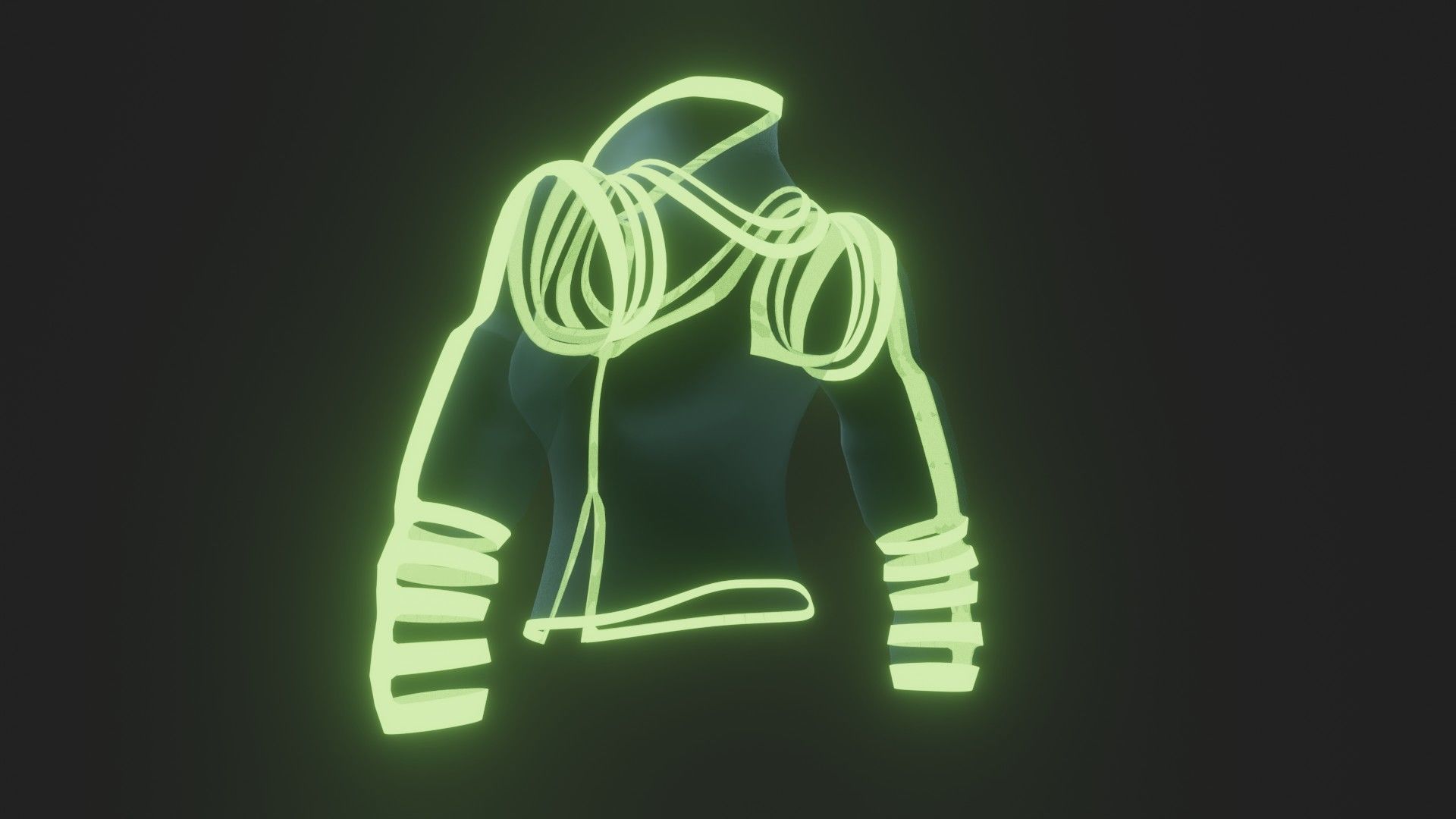 Female jacket Low-poly 3D model_29