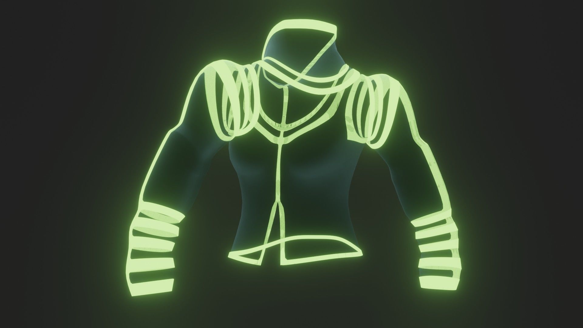 Female jacket Low-poly 3D model_38
