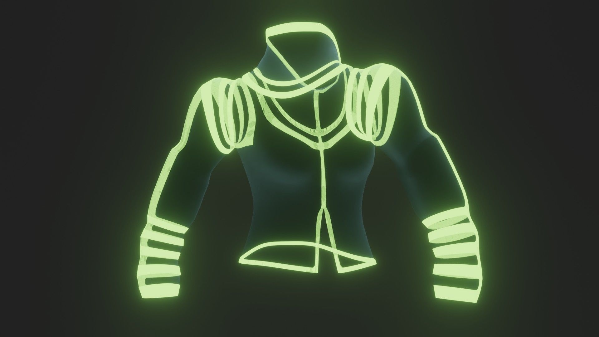 Female jacket Low-poly 3D model_48