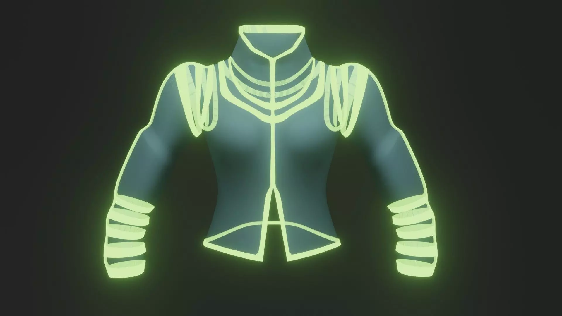 Female jacket Low-poly 3D model_0
