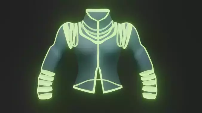 Female jacket Low-poly 3D model