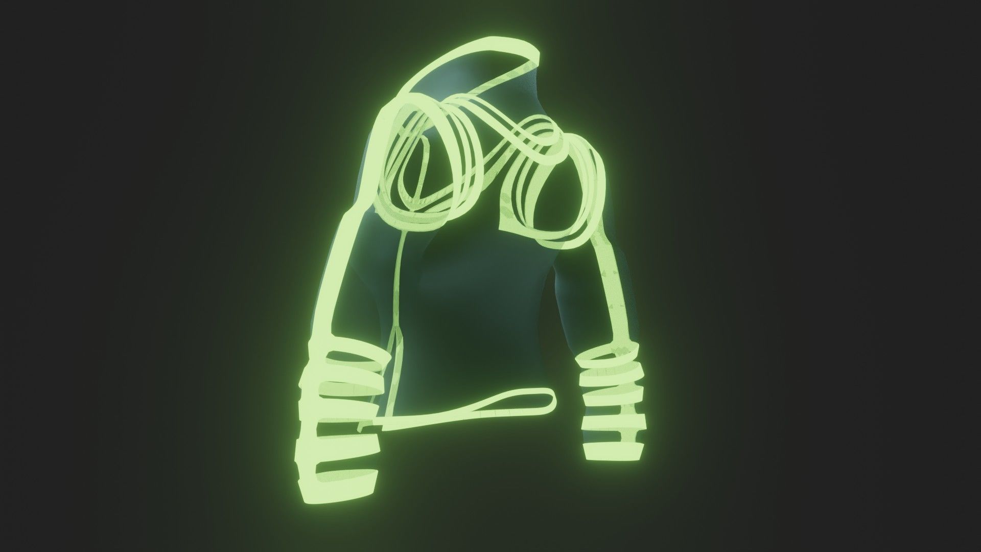 Female jacket Low-poly 3D model_26