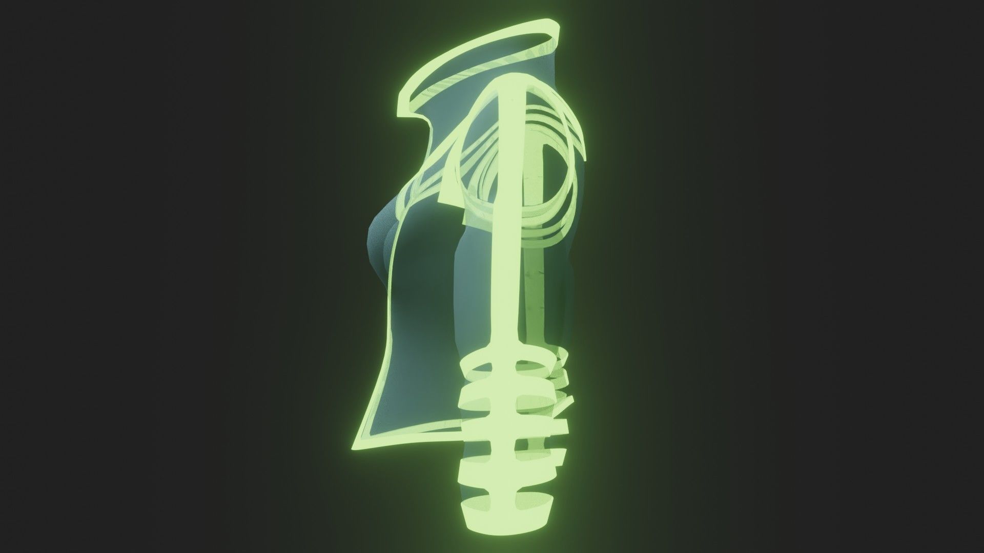 Female jacket Low-poly 3D model_20