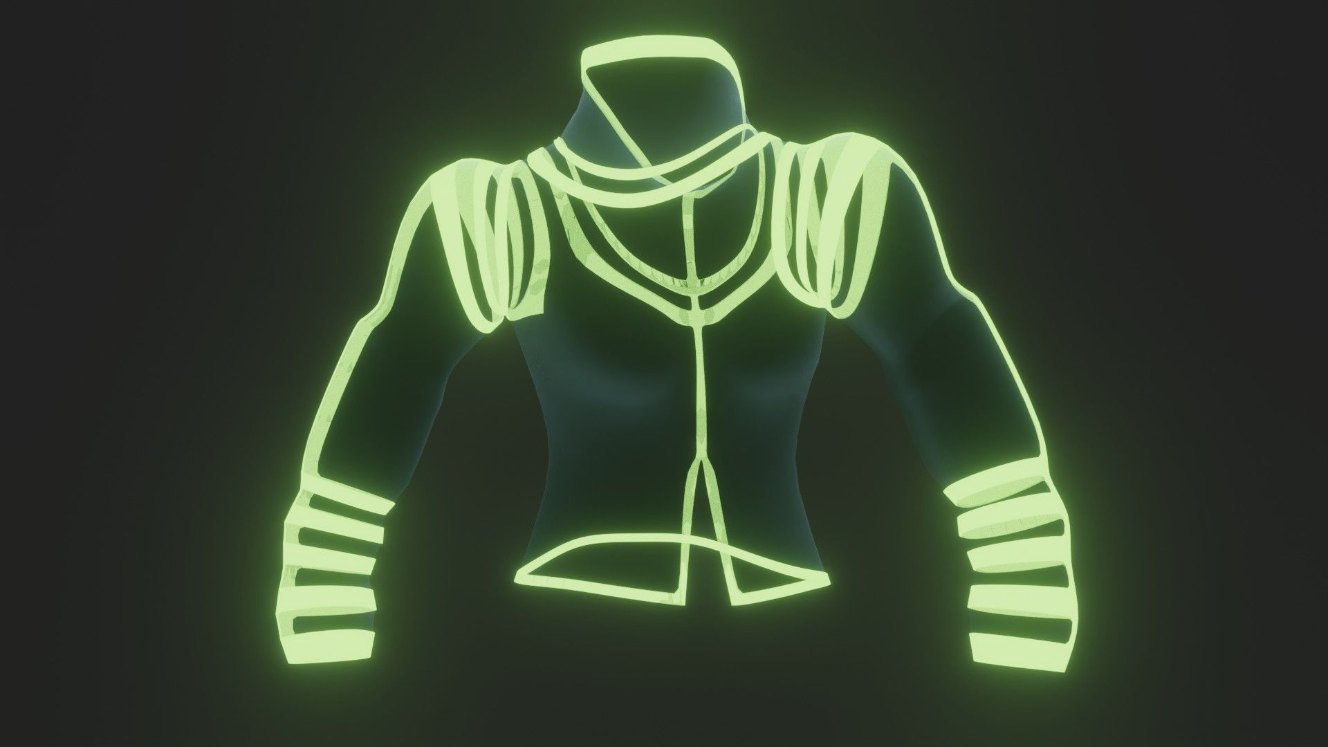 Female jacket Low-poly 3D model_46