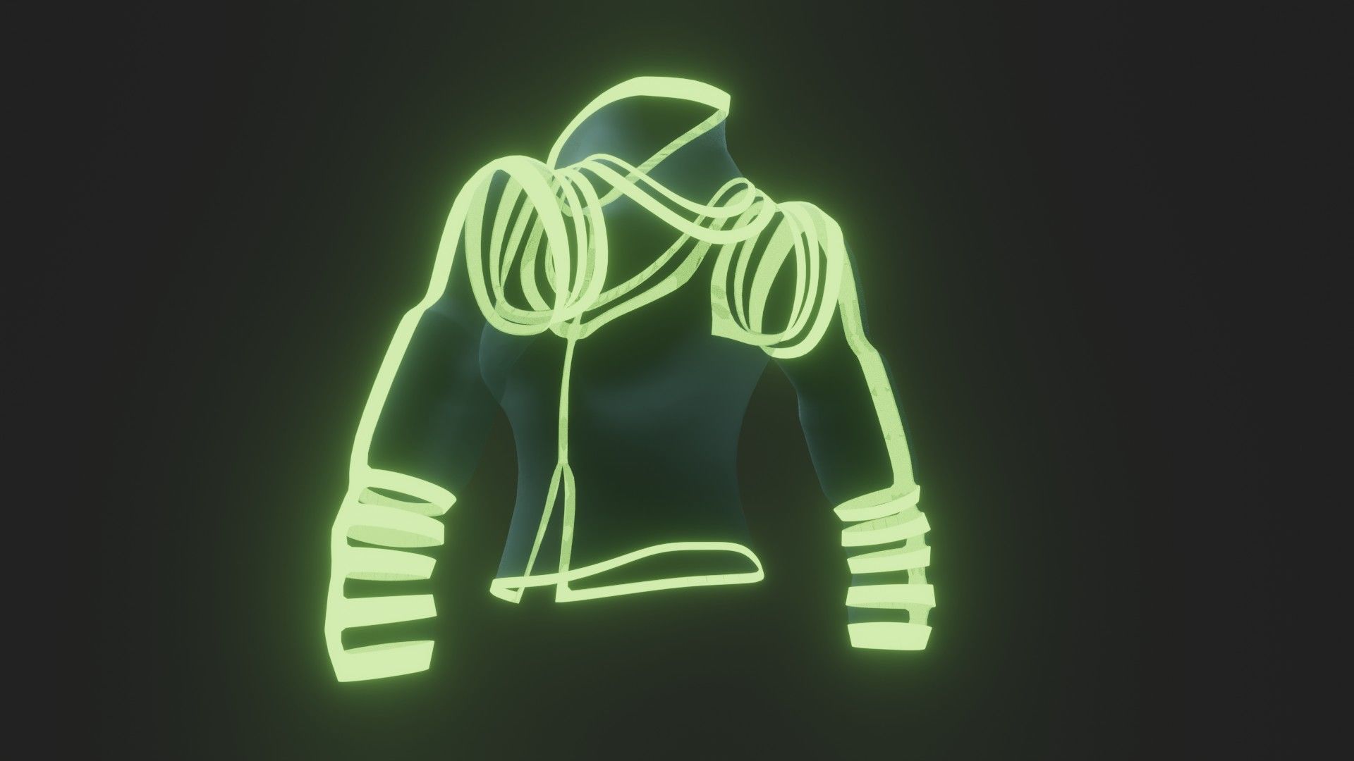 Female jacket Low-poly 3D model_32