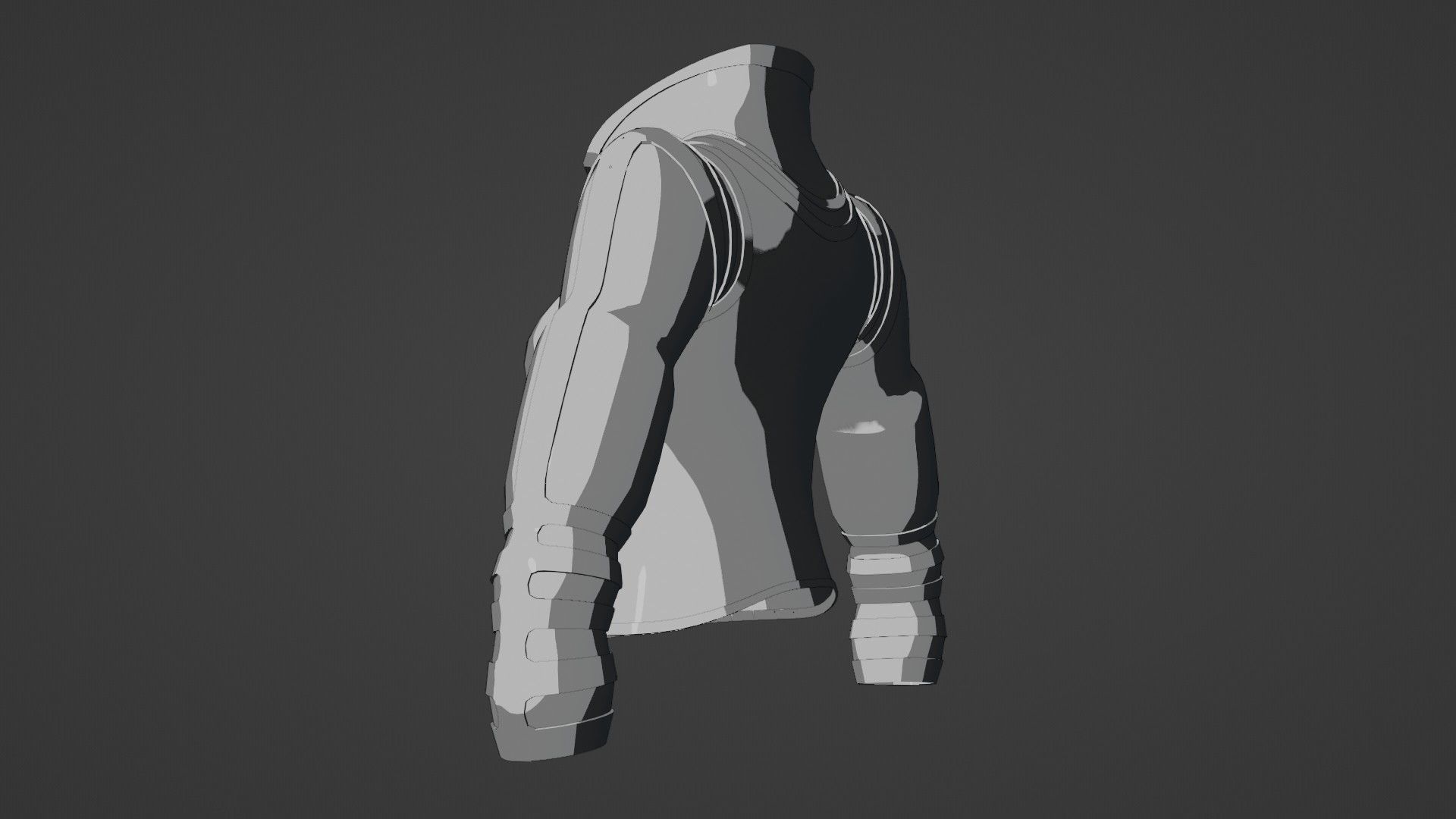 Female jacket Low-poly 3D model_25