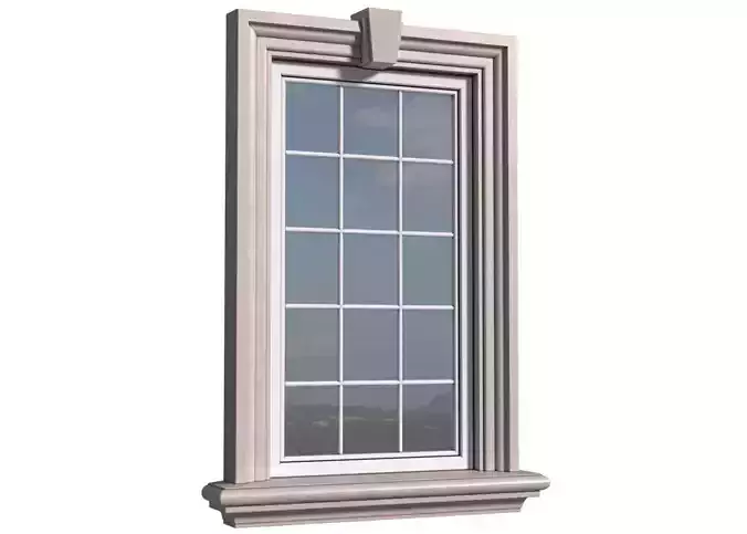 Classical facade frame Window 3D model