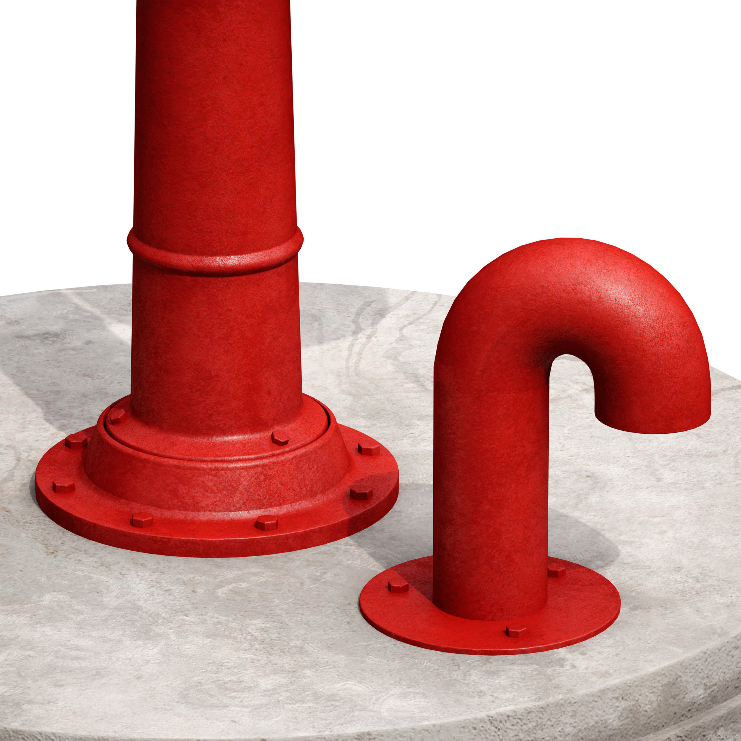 Outdoor water column with a bucket 3D model_18