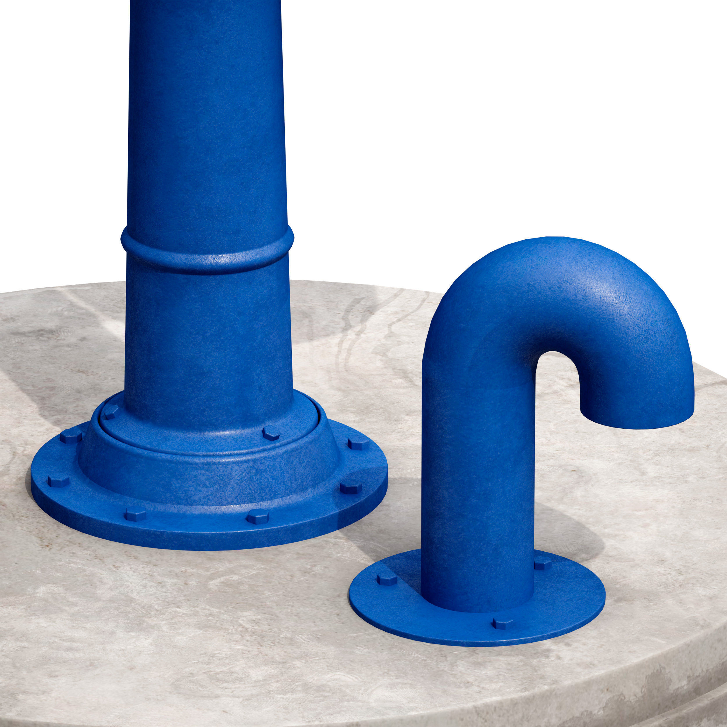 Outdoor water column with a bucket 3D model_19