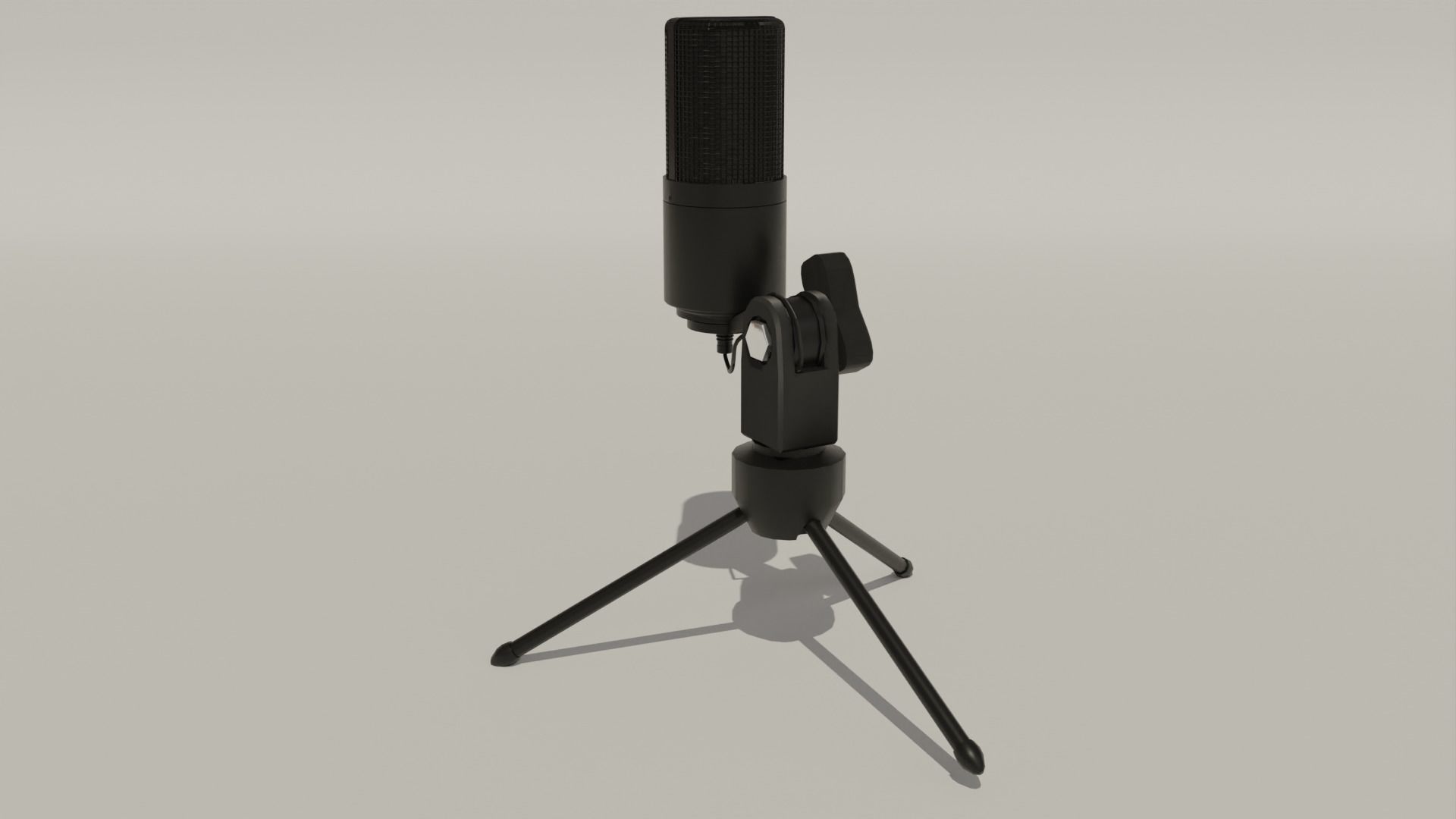 Black Microphone Minimalistic 3D Asset 3D model_17