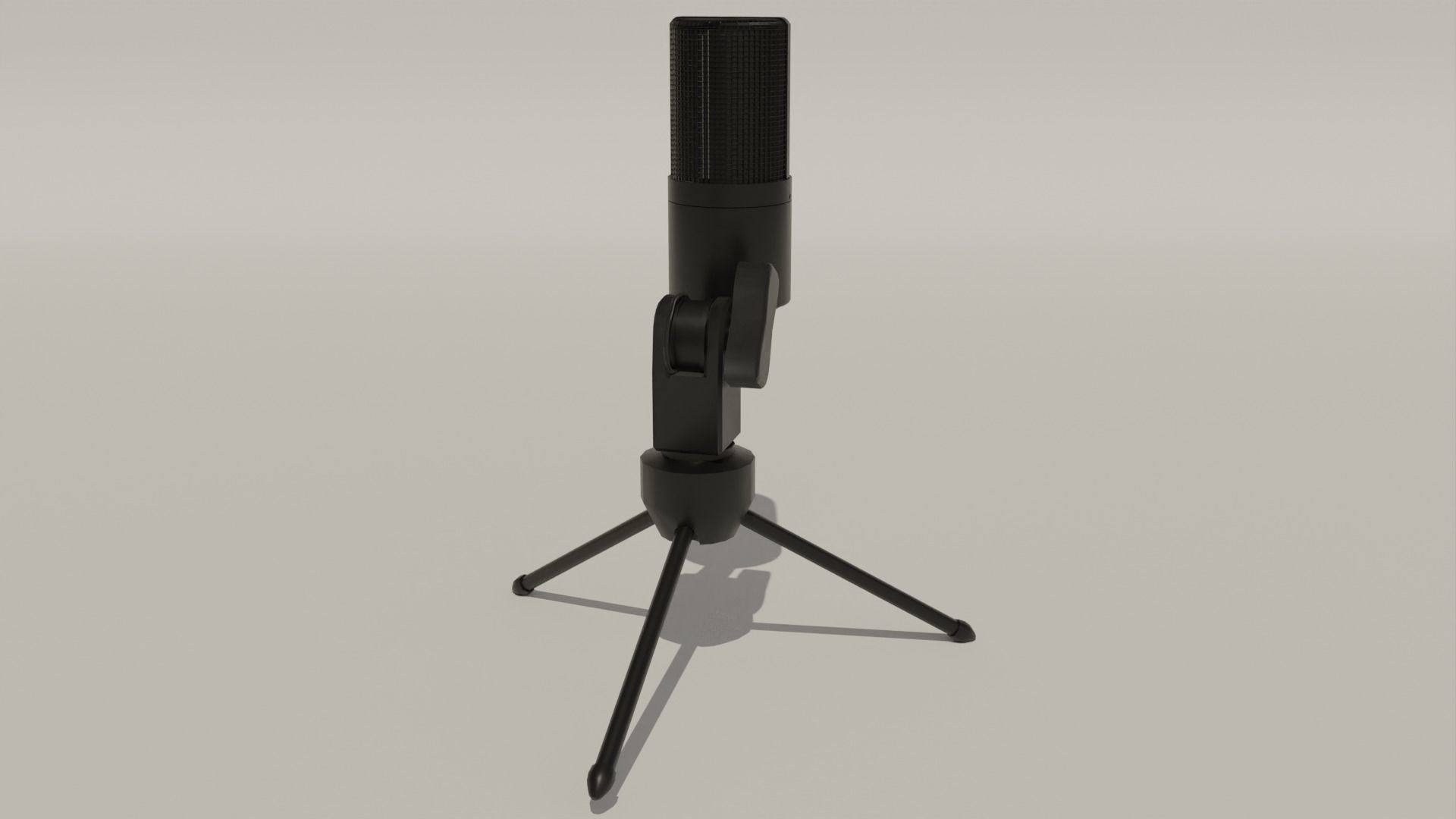 Black Microphone Minimalistic 3D Asset 3D model_14