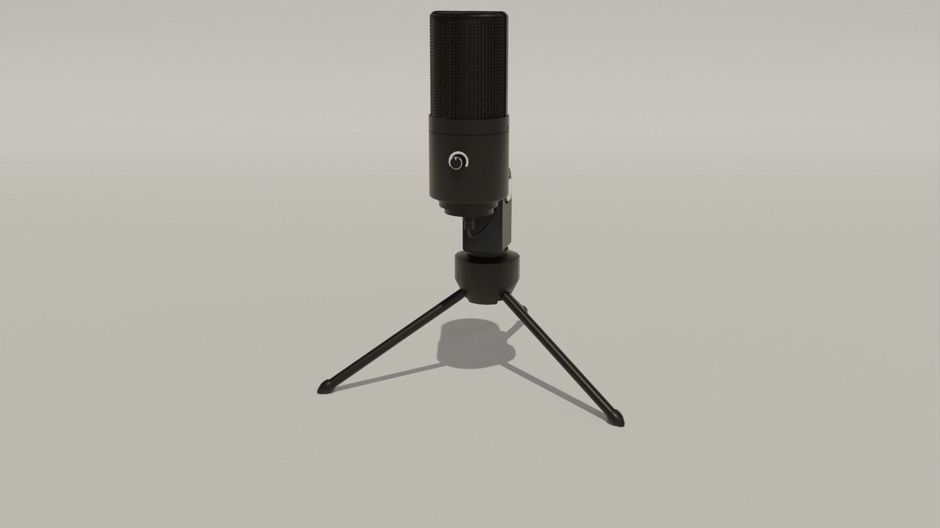 Black Microphone Minimalistic 3D Asset 3D model_26