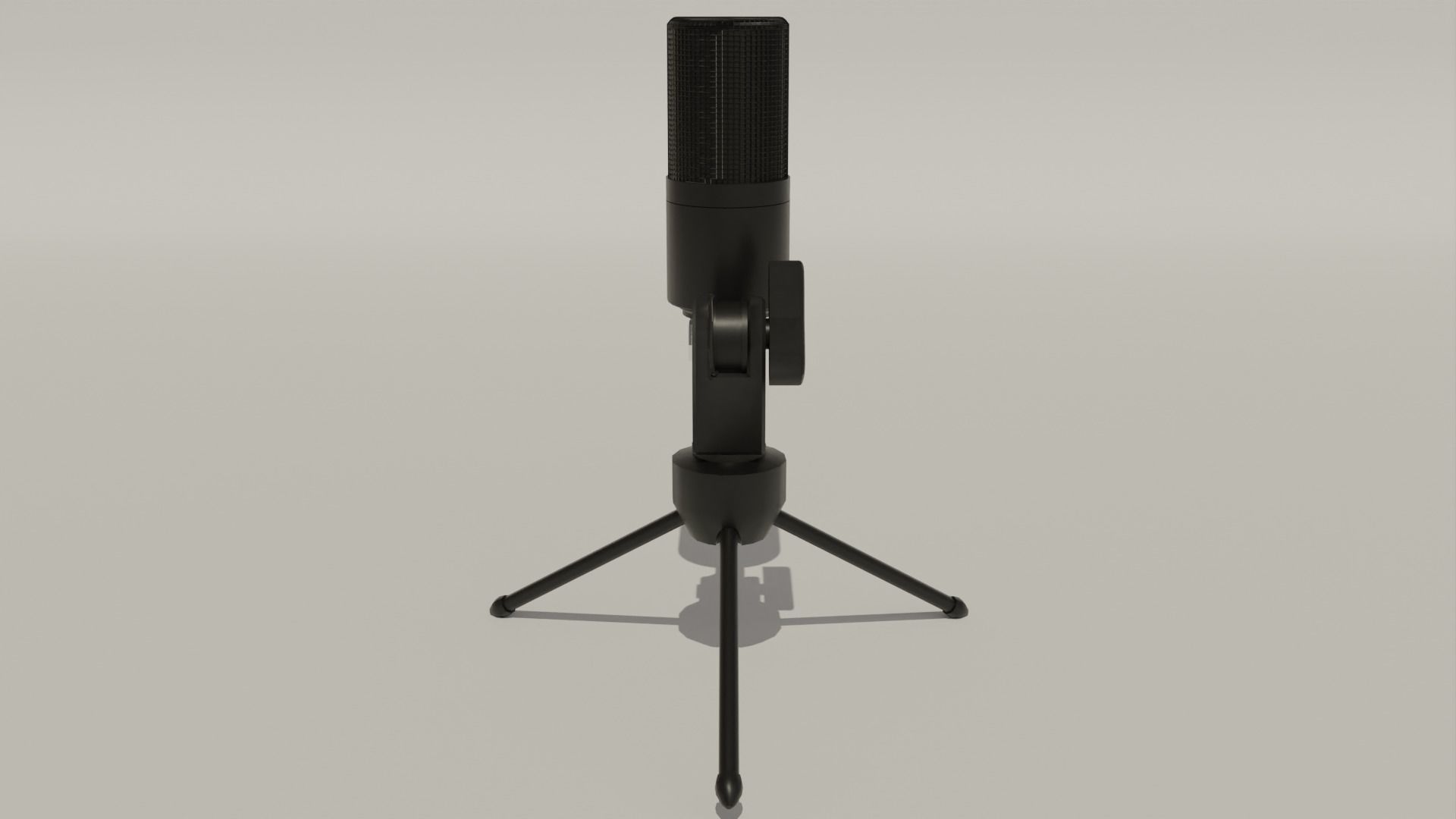 Black Microphone Minimalistic 3D Asset 3D model_15